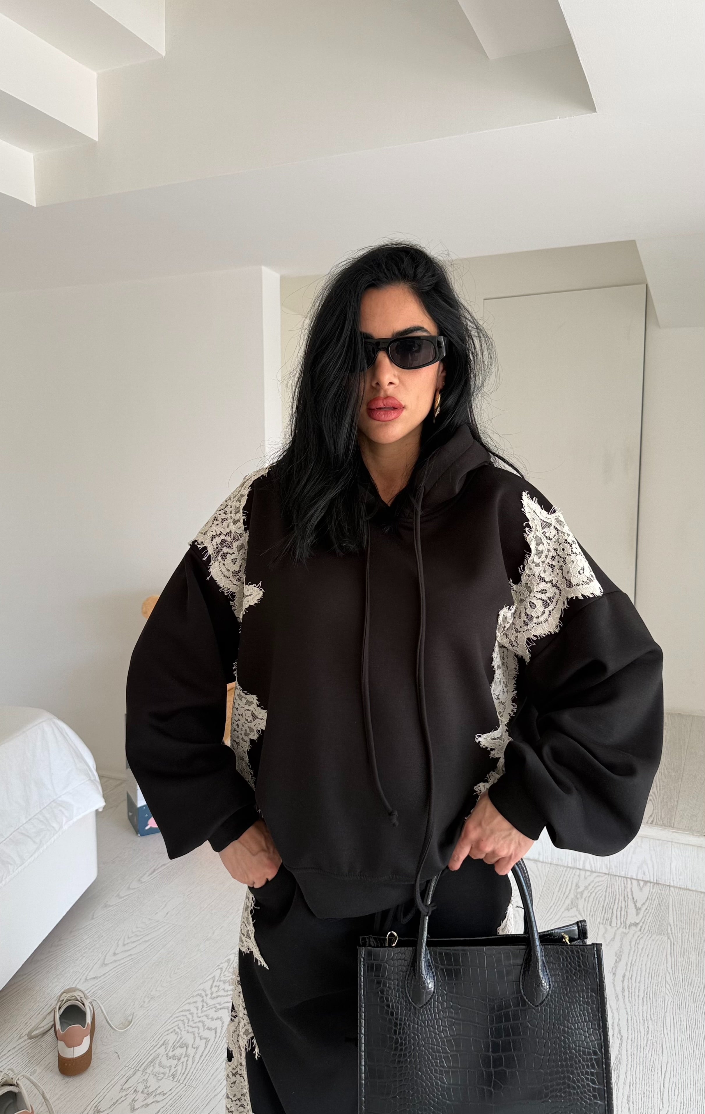 Coord merletto black by lumina