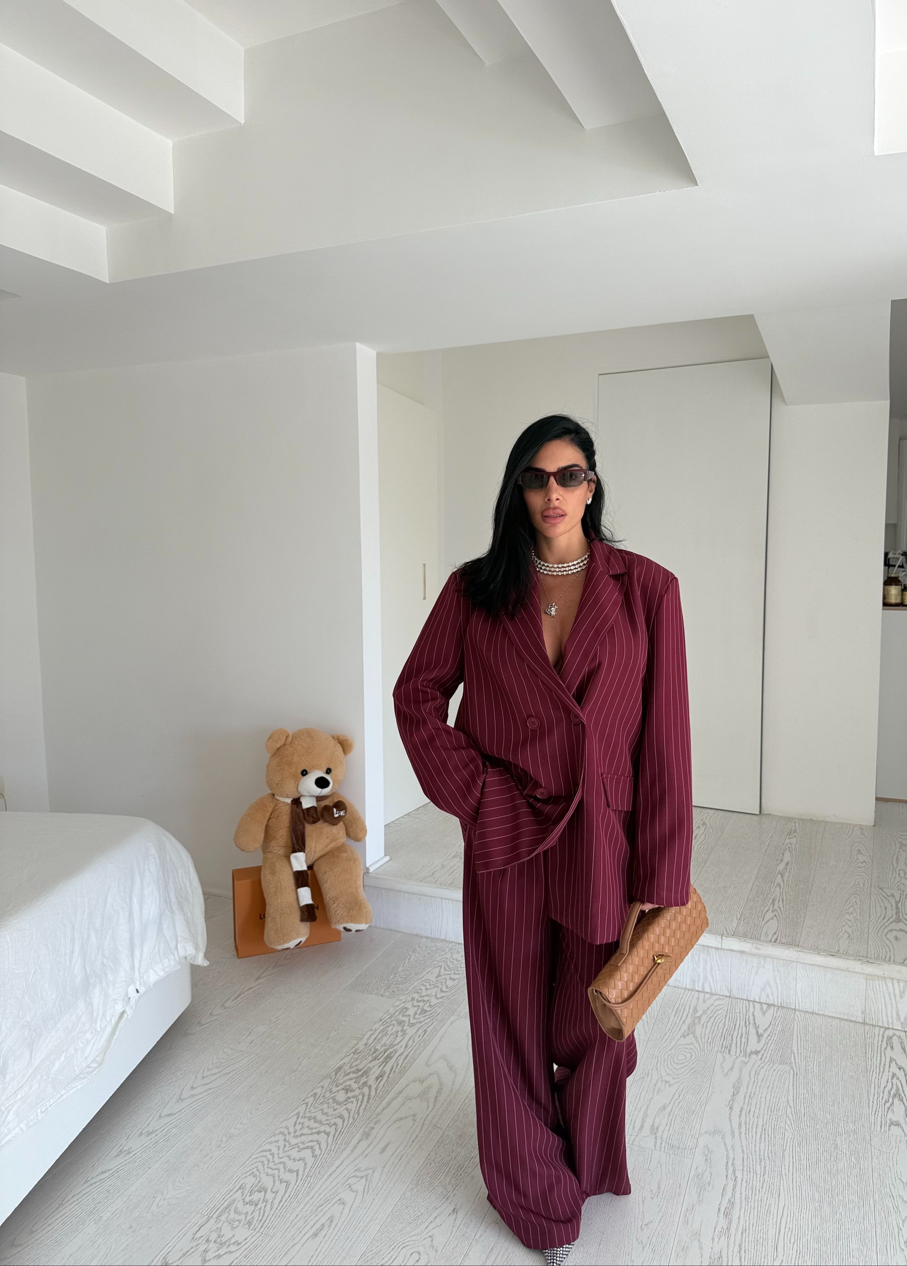 Tailleur gesso bordeaux