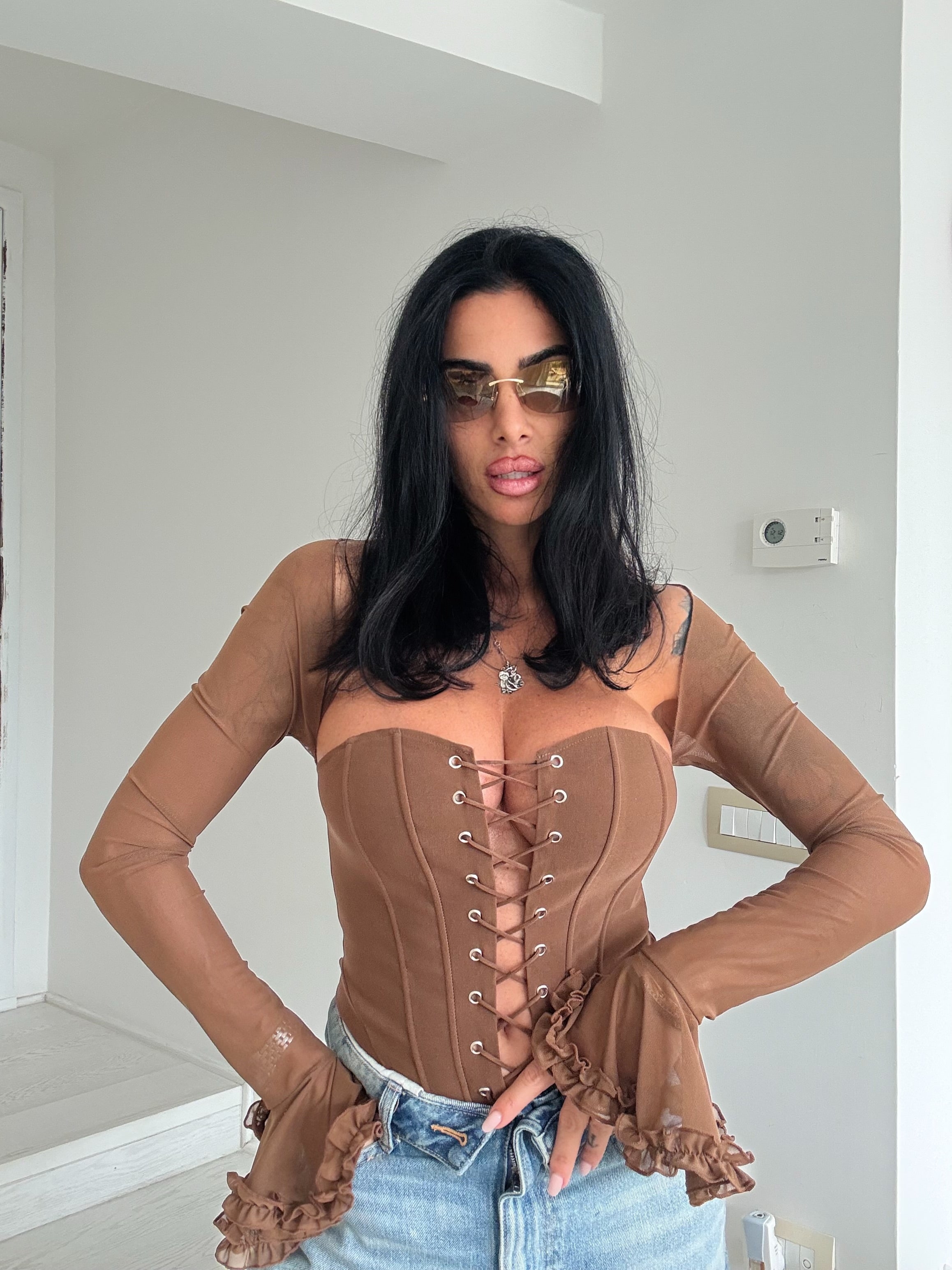 Corpetto Francy Brown