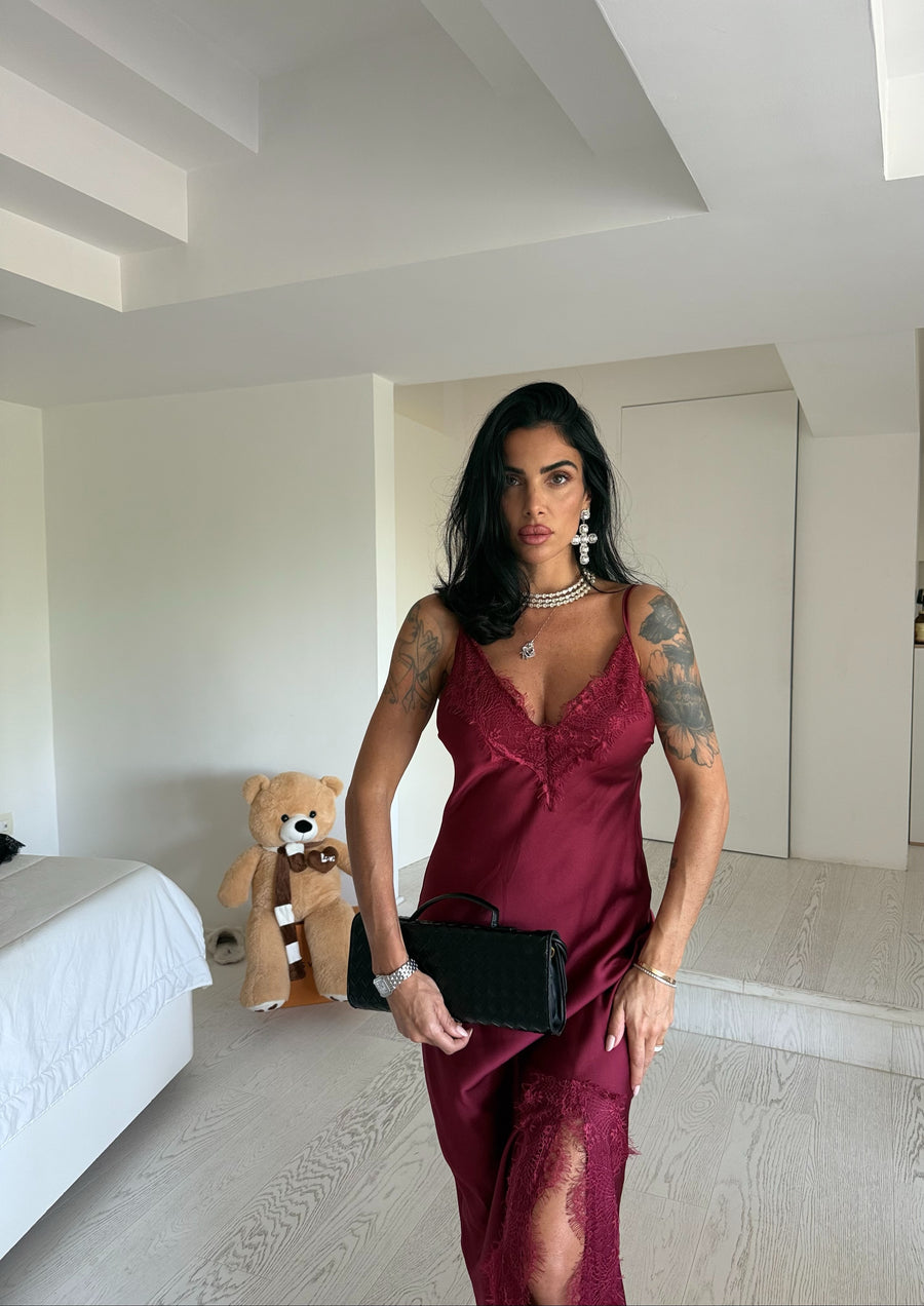 Longdress Magdalina bordeaux