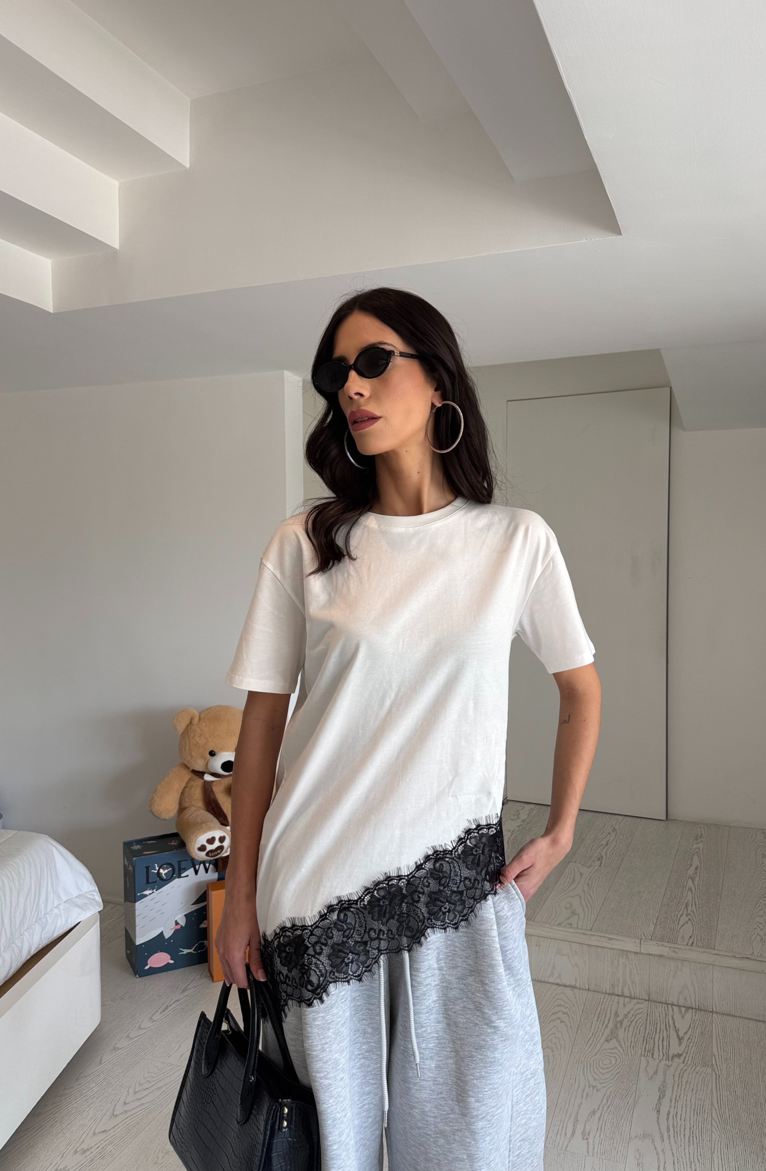 T-shirt merletto by lumina(2colori)