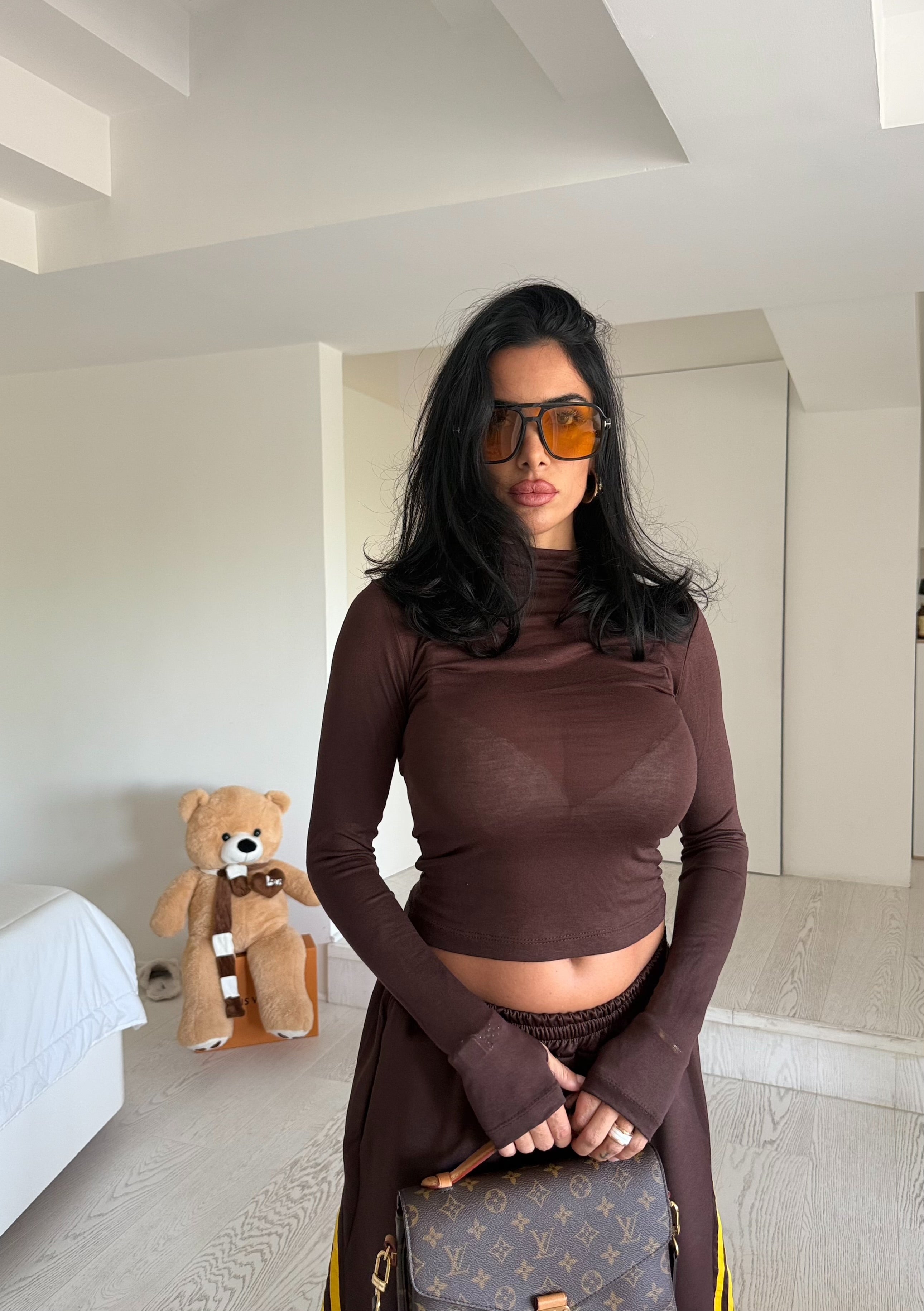 Maglia basic semitrasparente