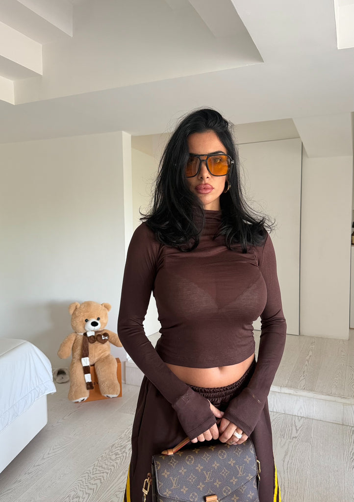 Maglia basic semitrasparente