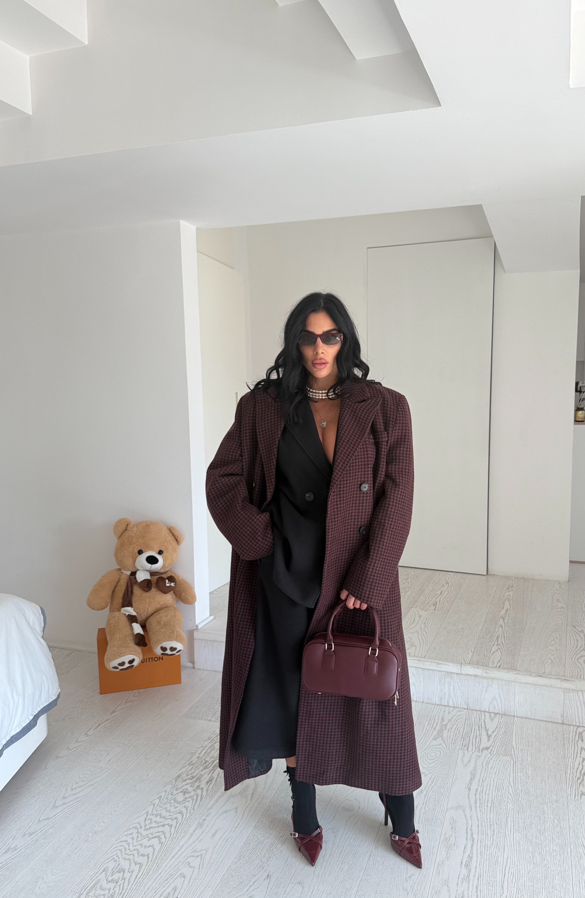 Cappotto Gilda bordeaux lumina