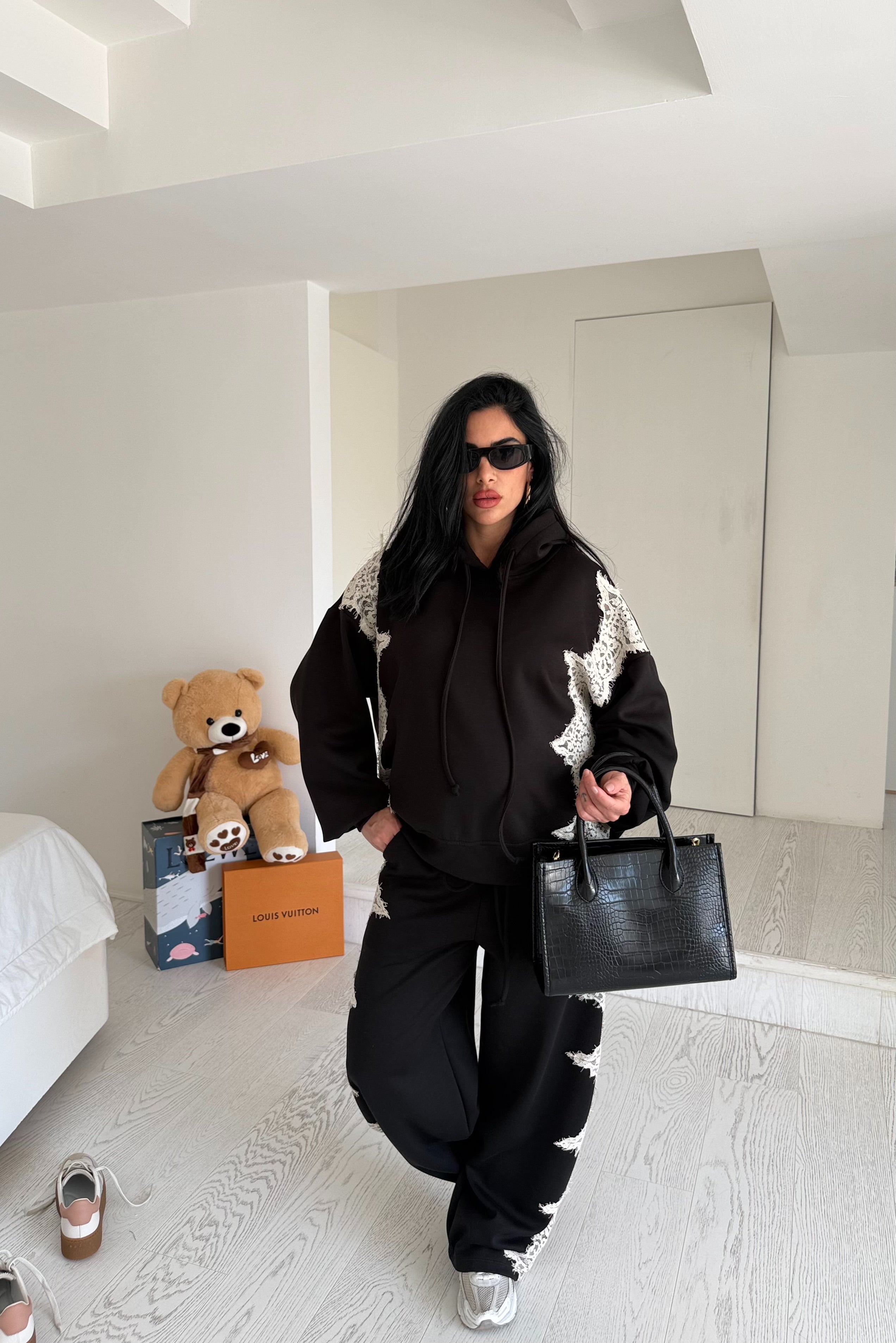 Coord merletto black by lumina