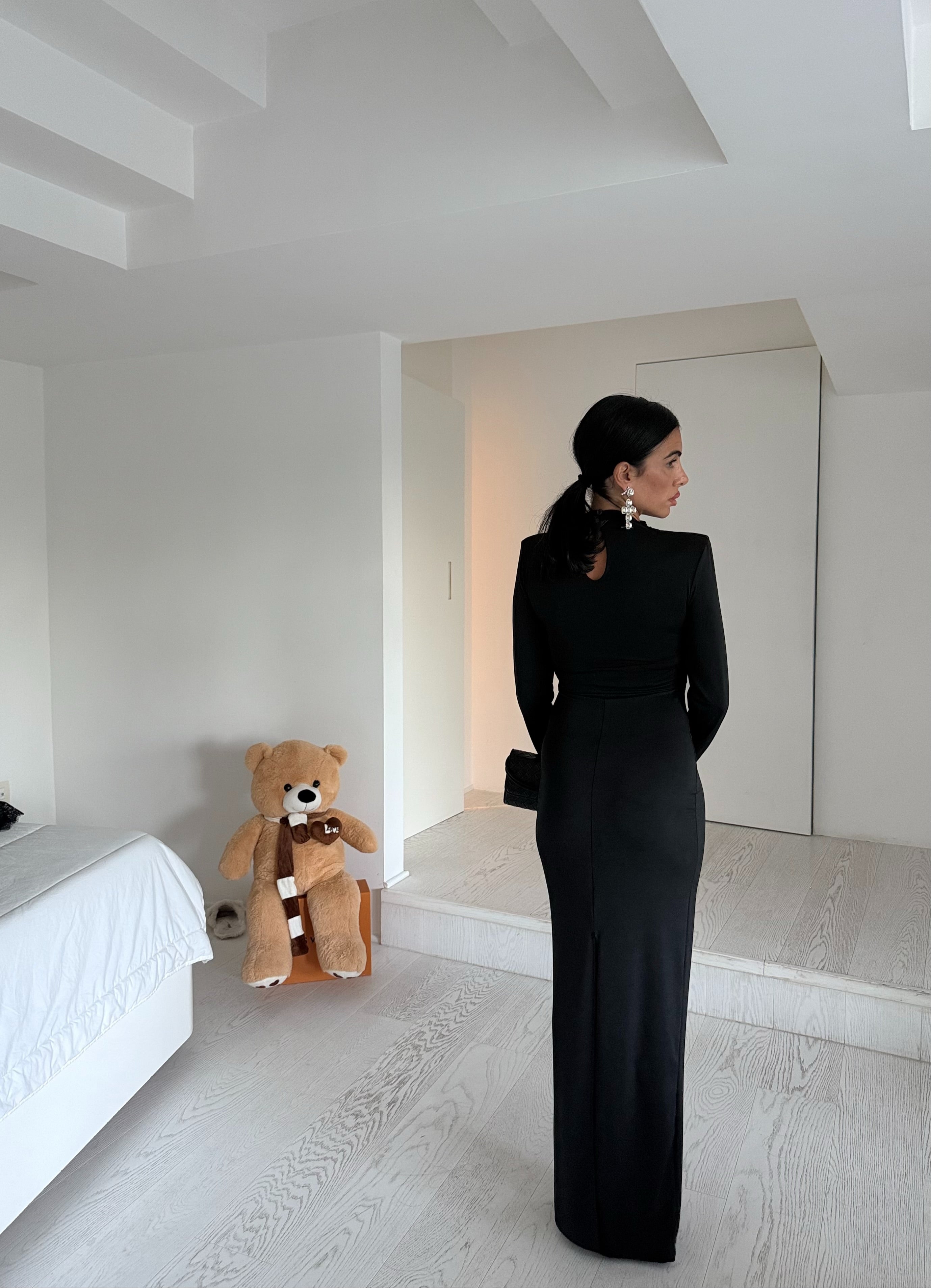 Longdress bustier black