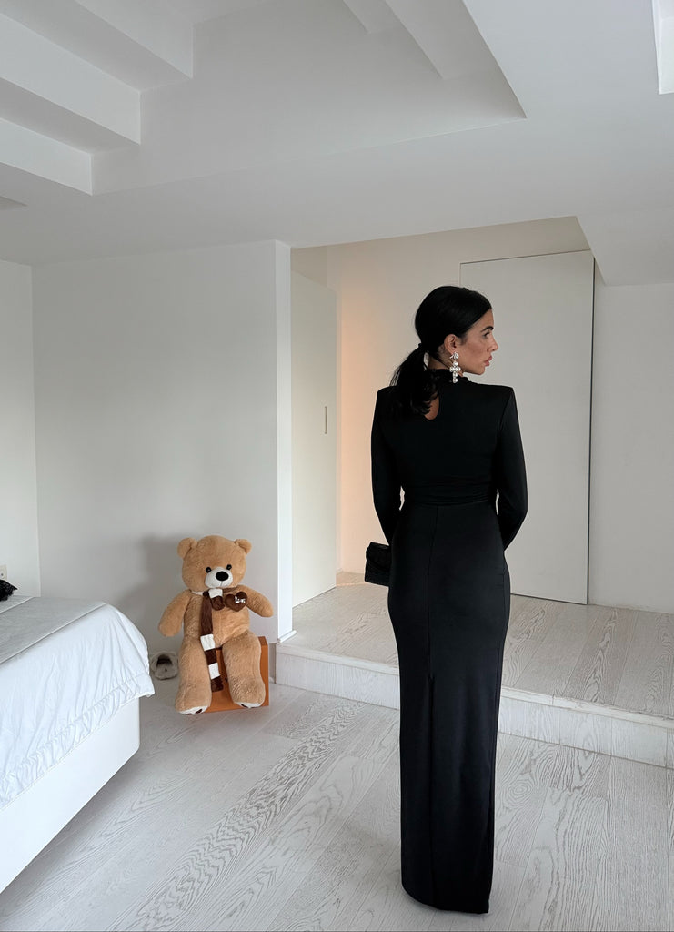 Longdress bustier black