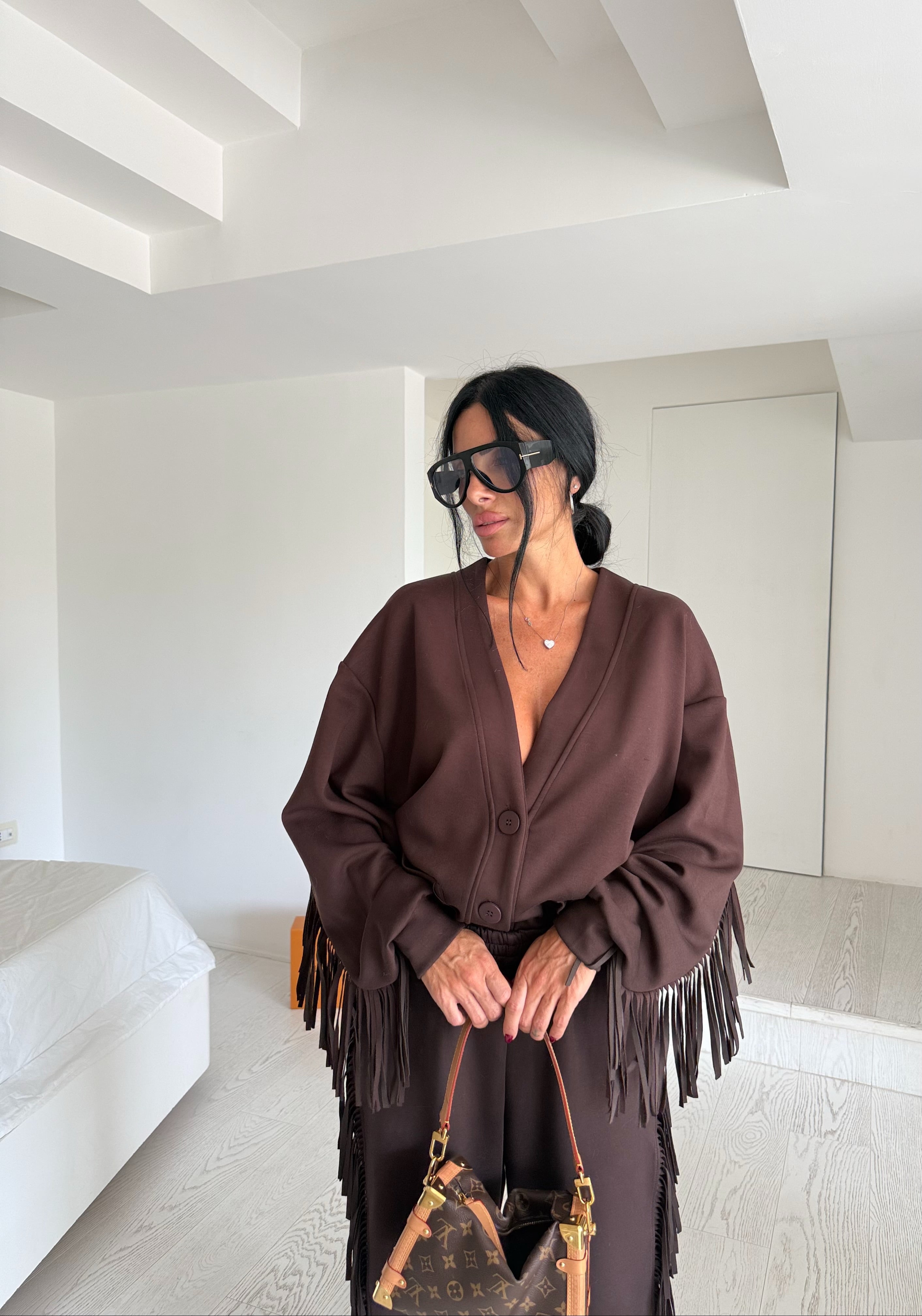 Cardigan frange lumina(2colori)