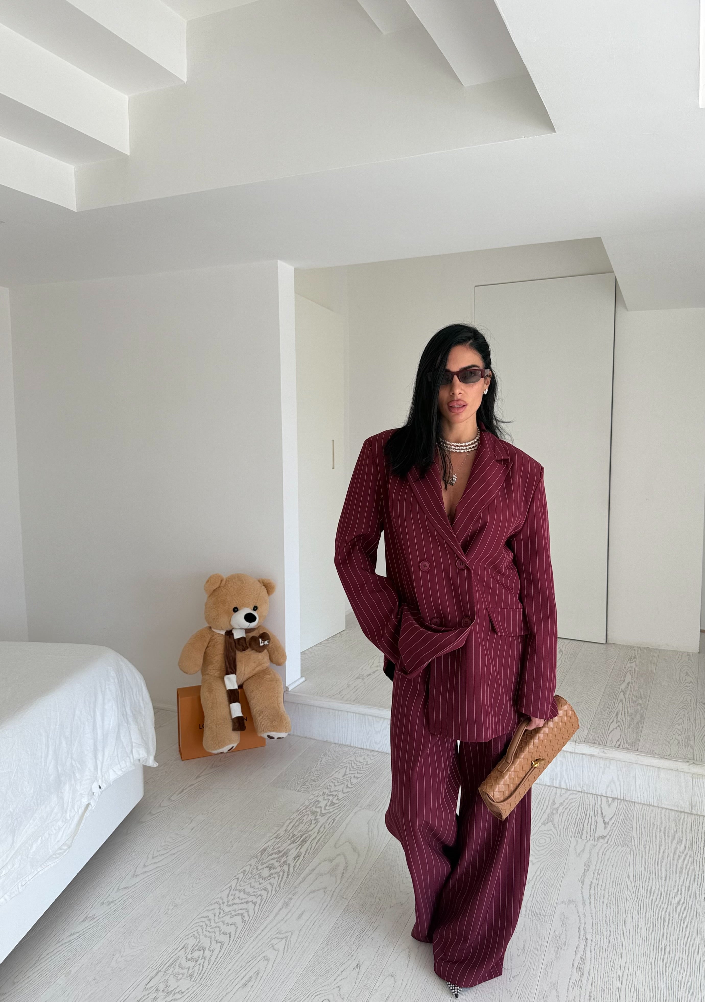 Tailleur gesso bordeaux