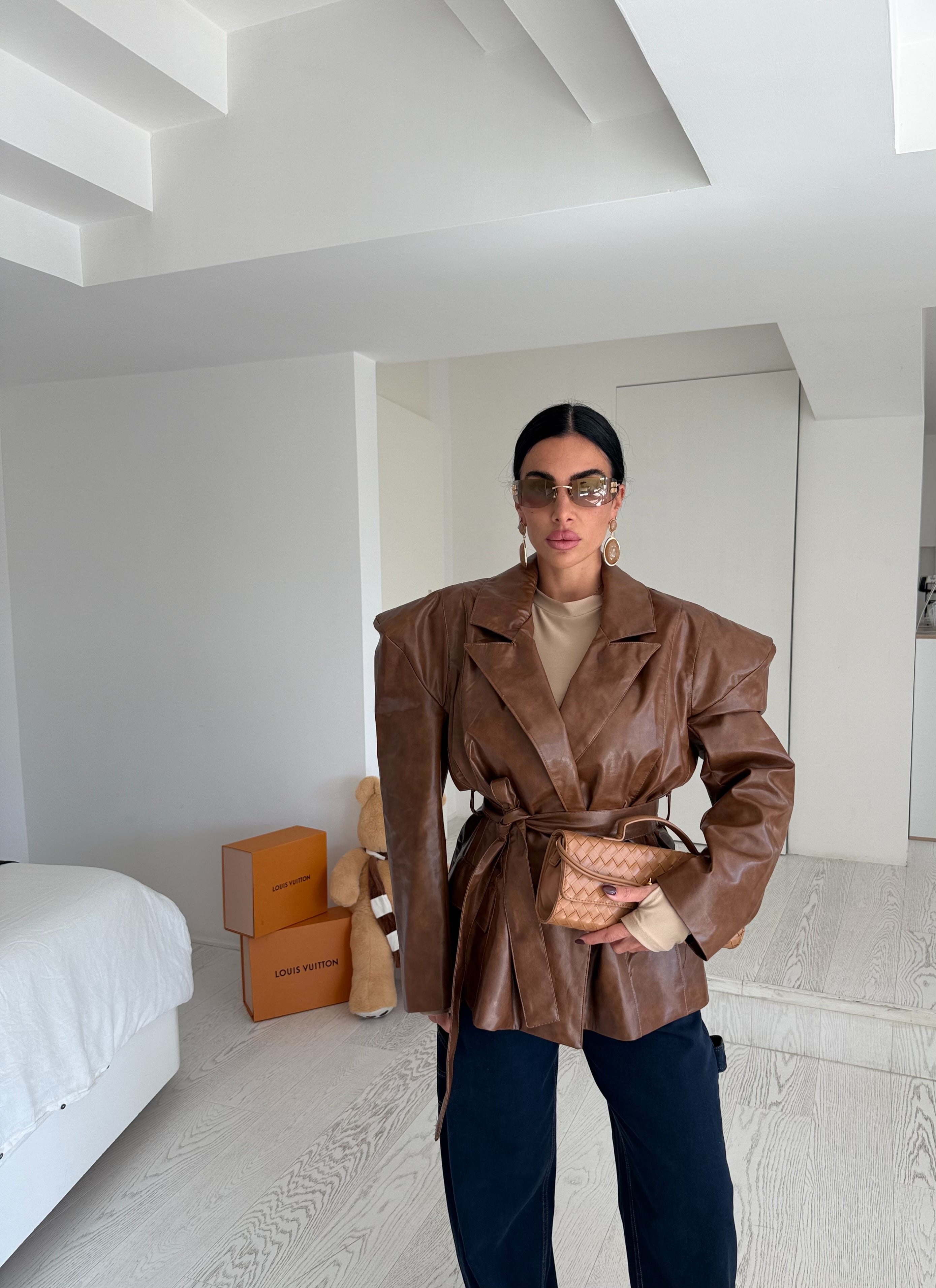 Giacca spaziale cuoio