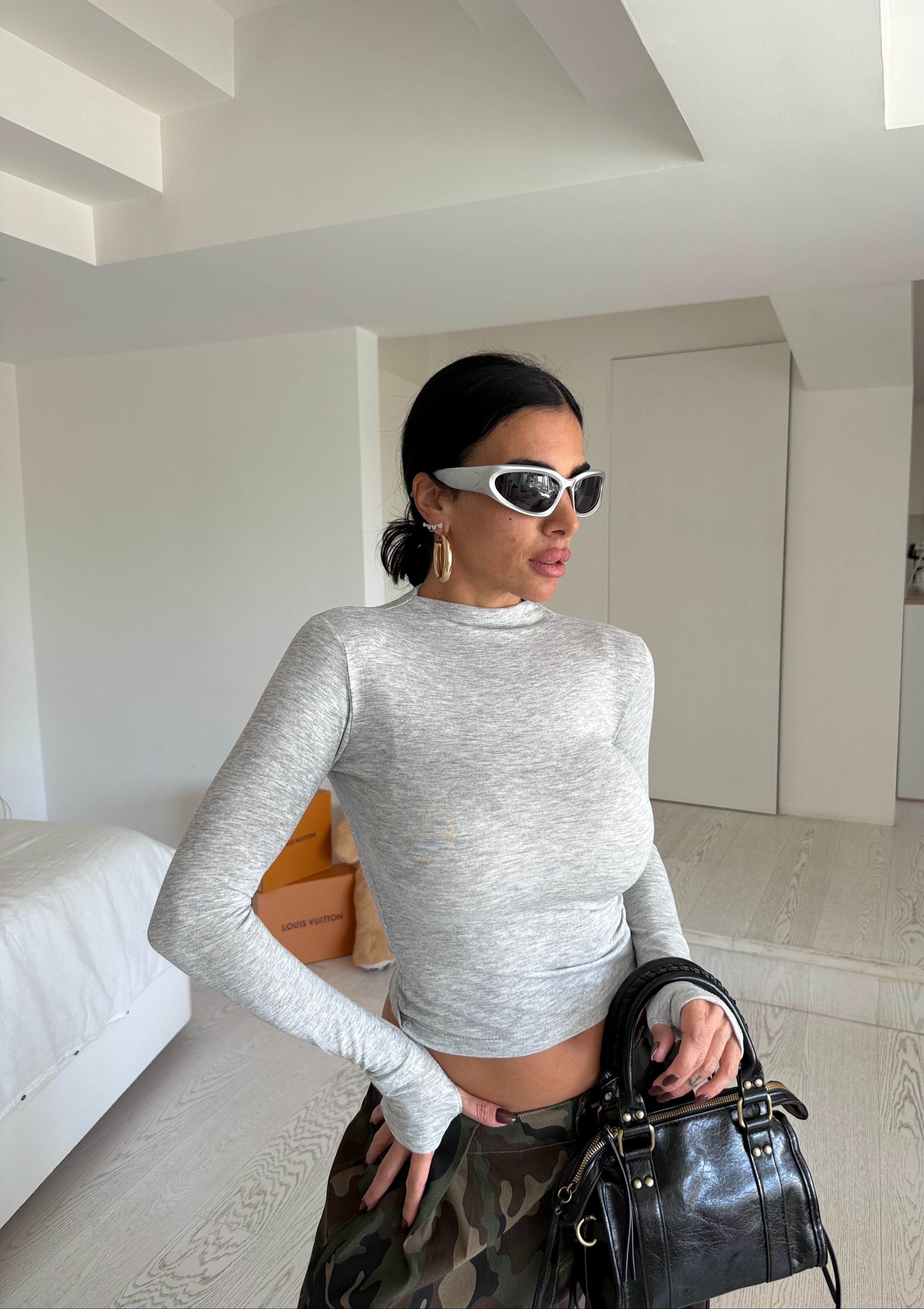 Maglia basic semitrasparente