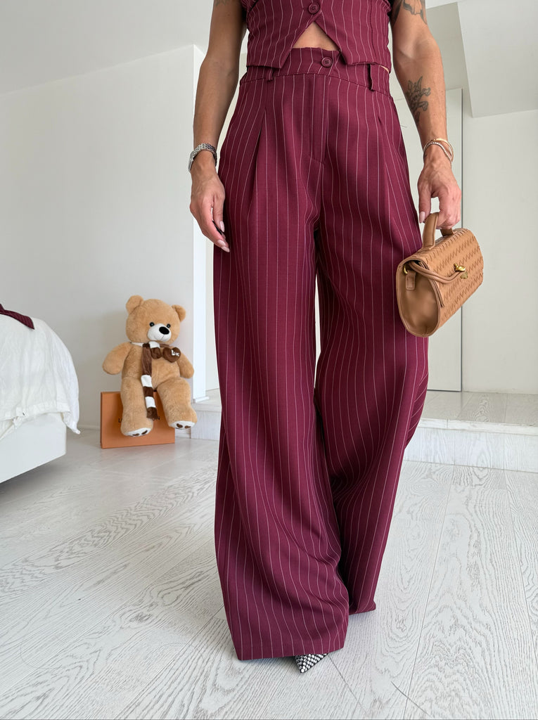 Tailleur gesso bordeaux