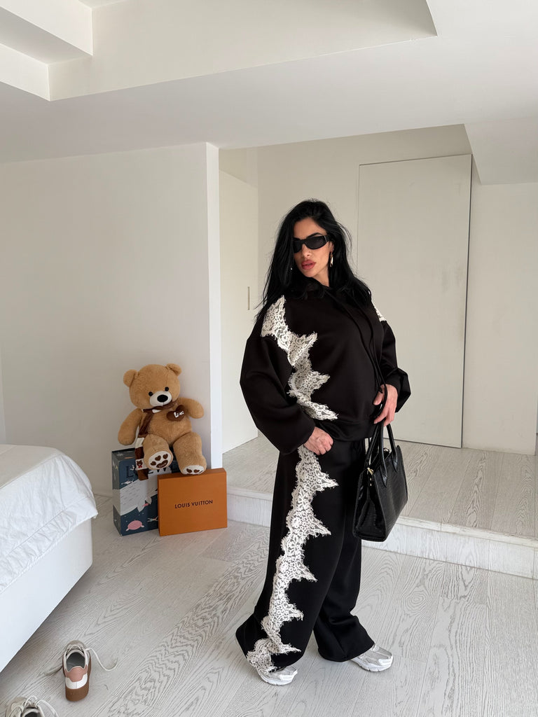 Coord merletto black by lumina