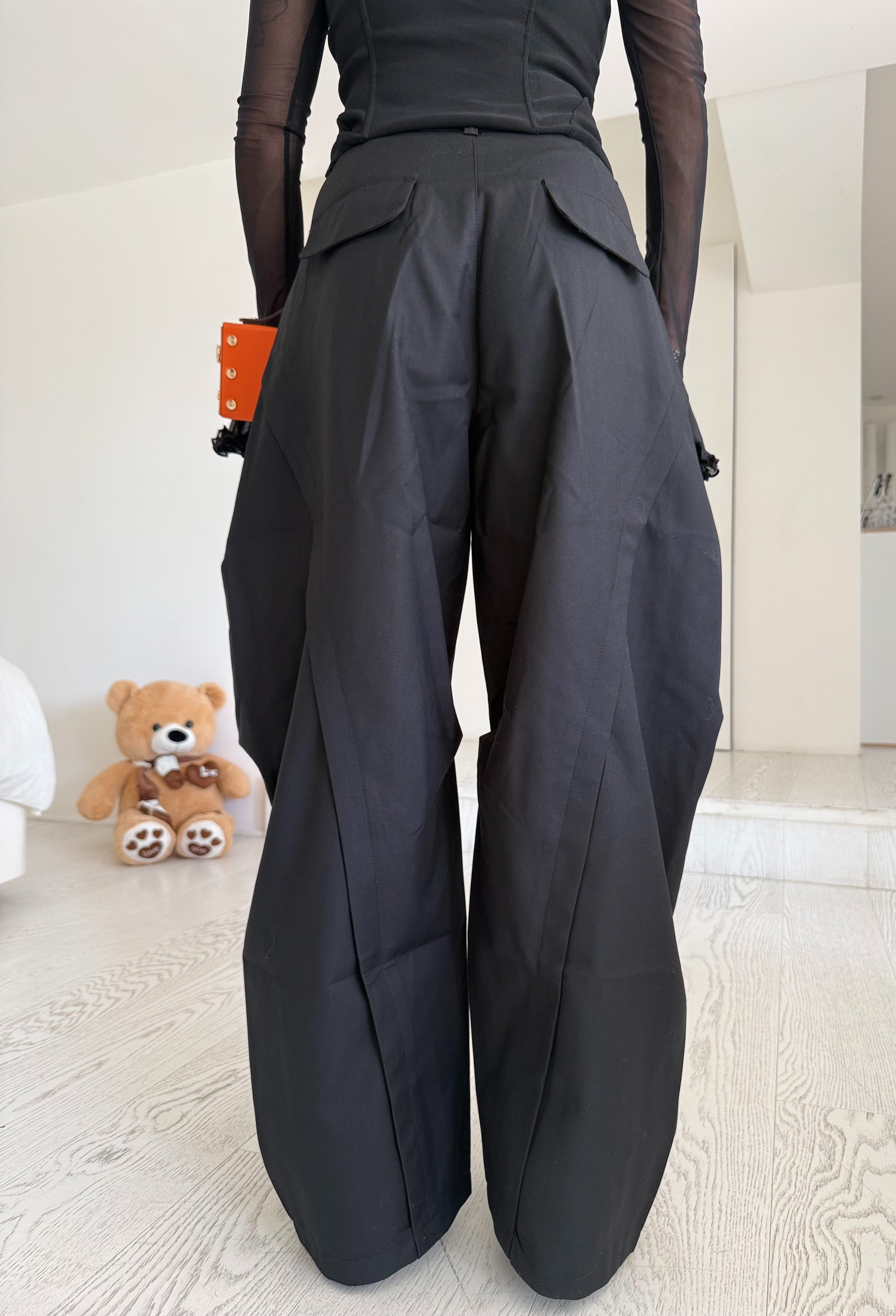 Pantalone baggy black