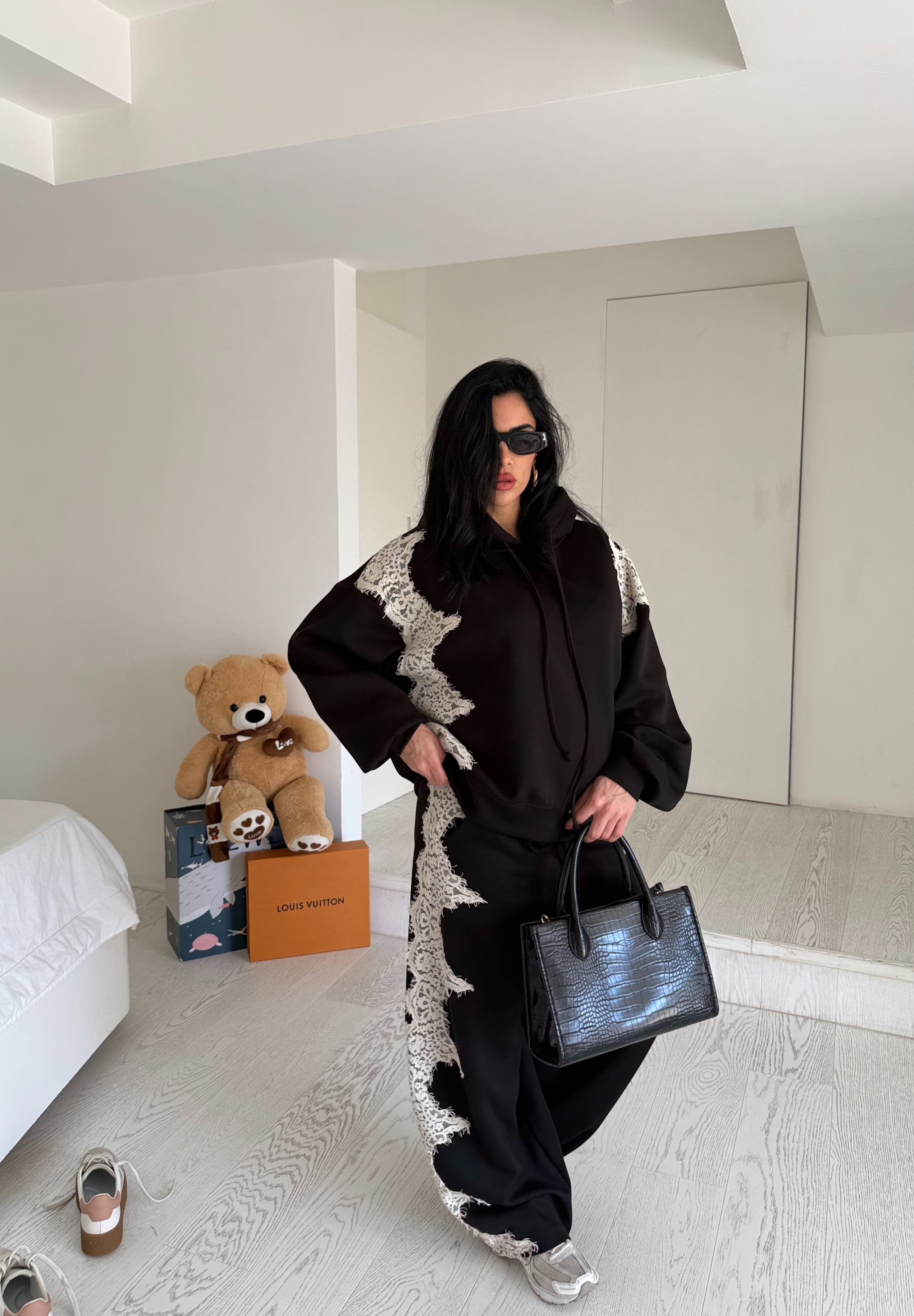 Coord merletto black by lumina