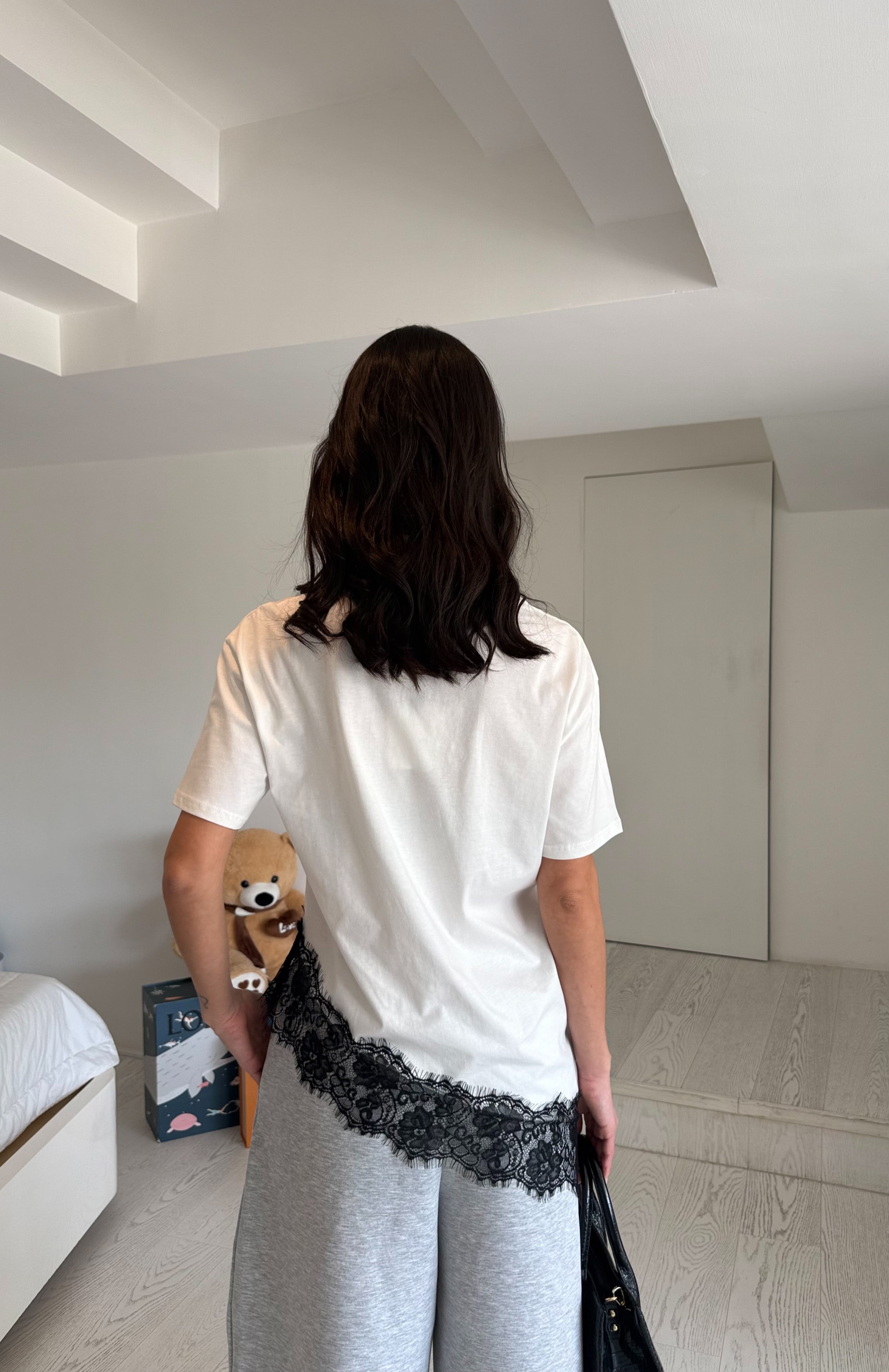 T-shirt merletto by lumina(2colori)