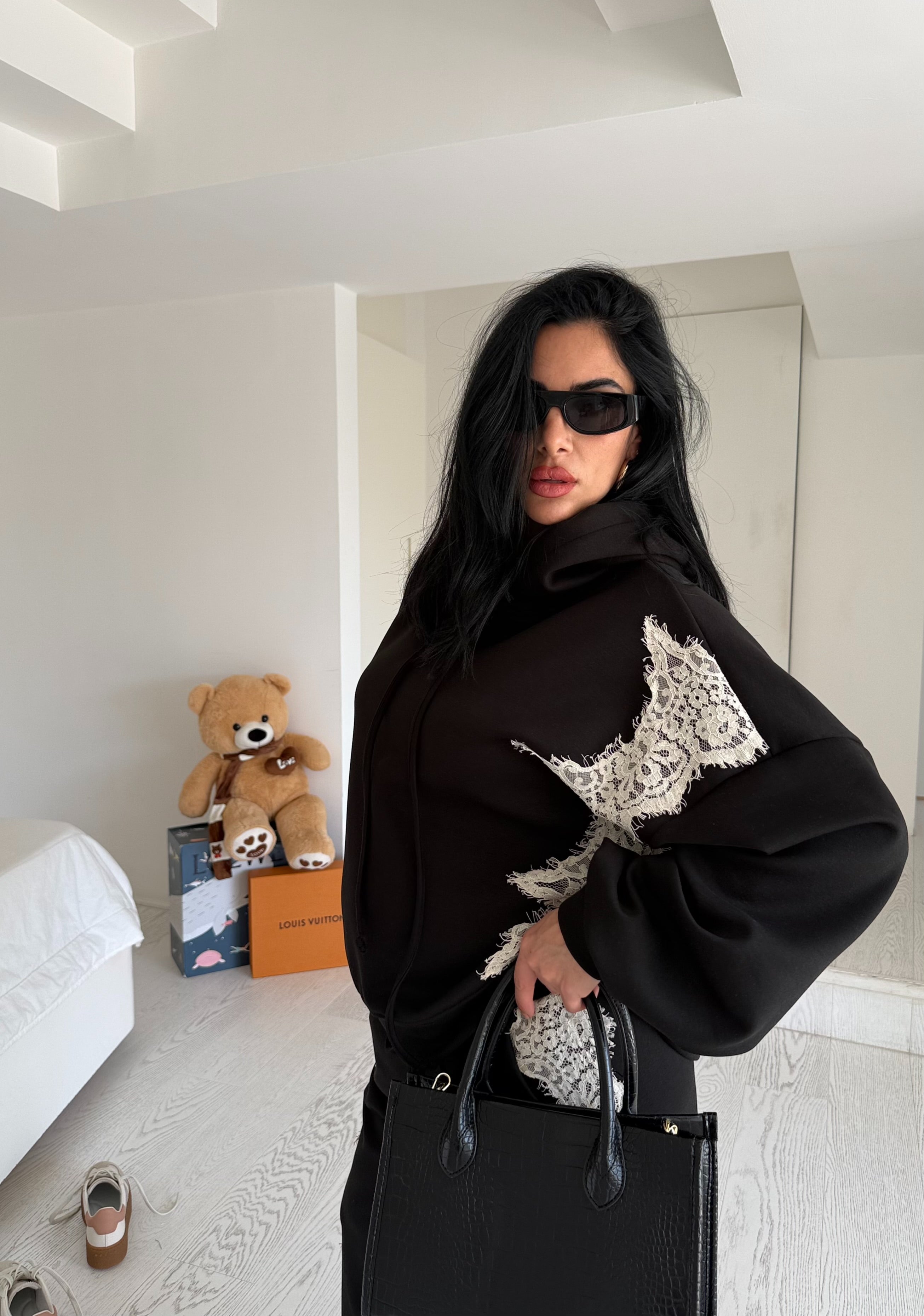 Coord merletto black by lumina