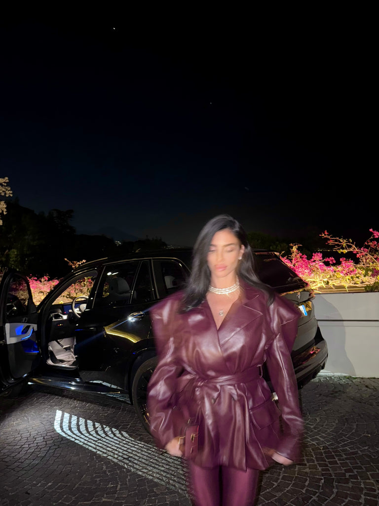 Giacca spaziale bordeaux