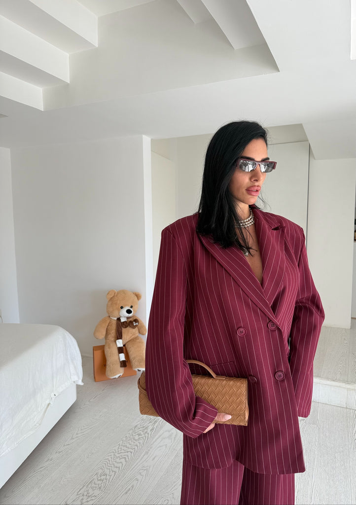 Tailleur gesso bordeaux