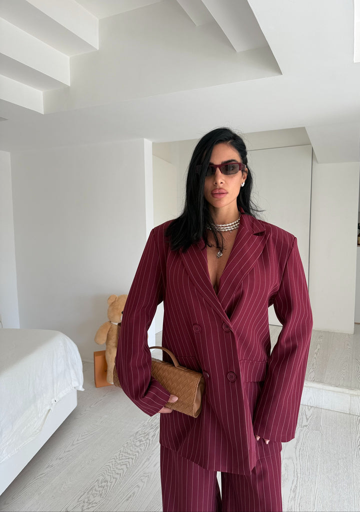 Tailleur gesso bordeaux