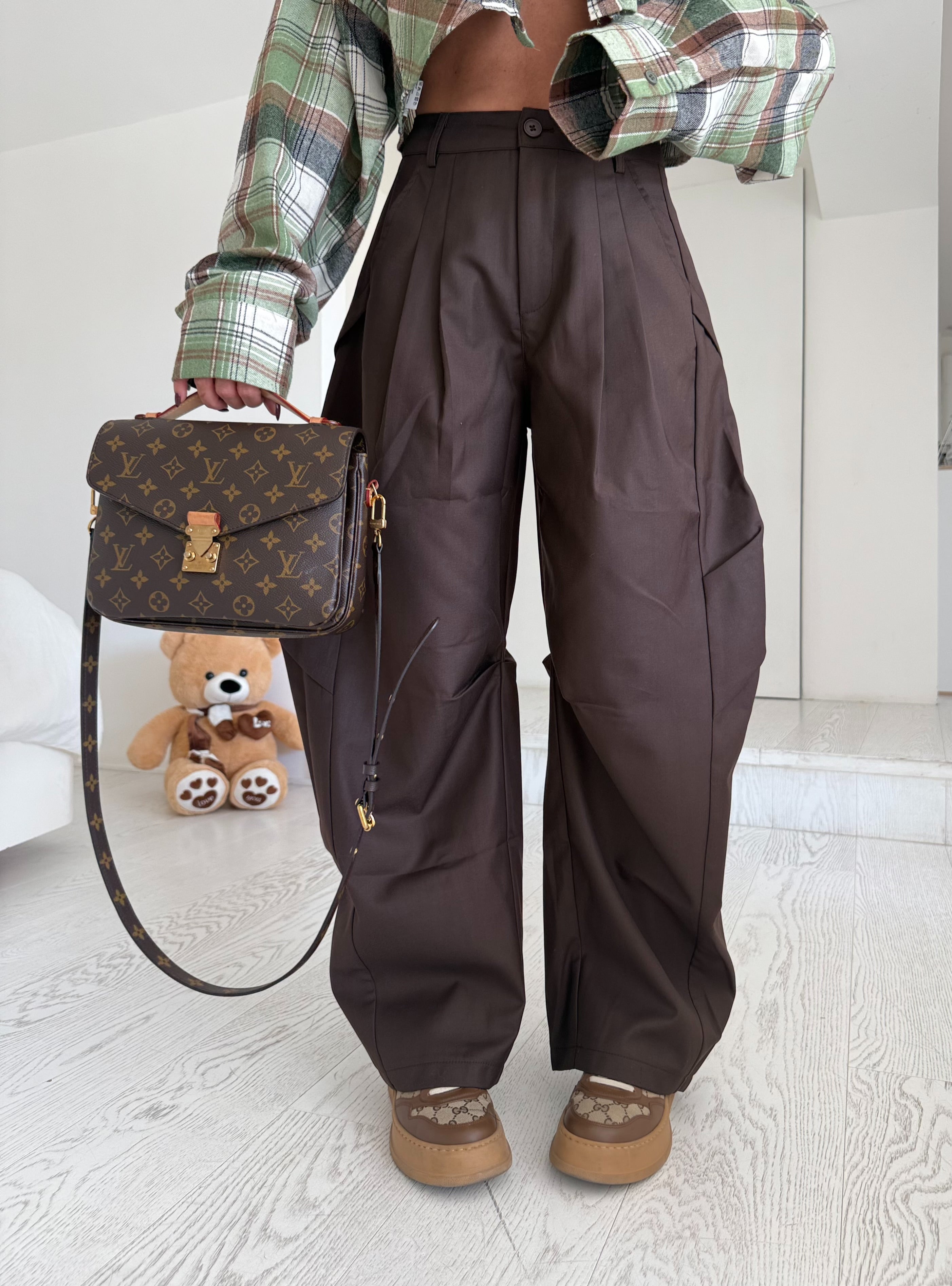 Pantalone baggy Brown