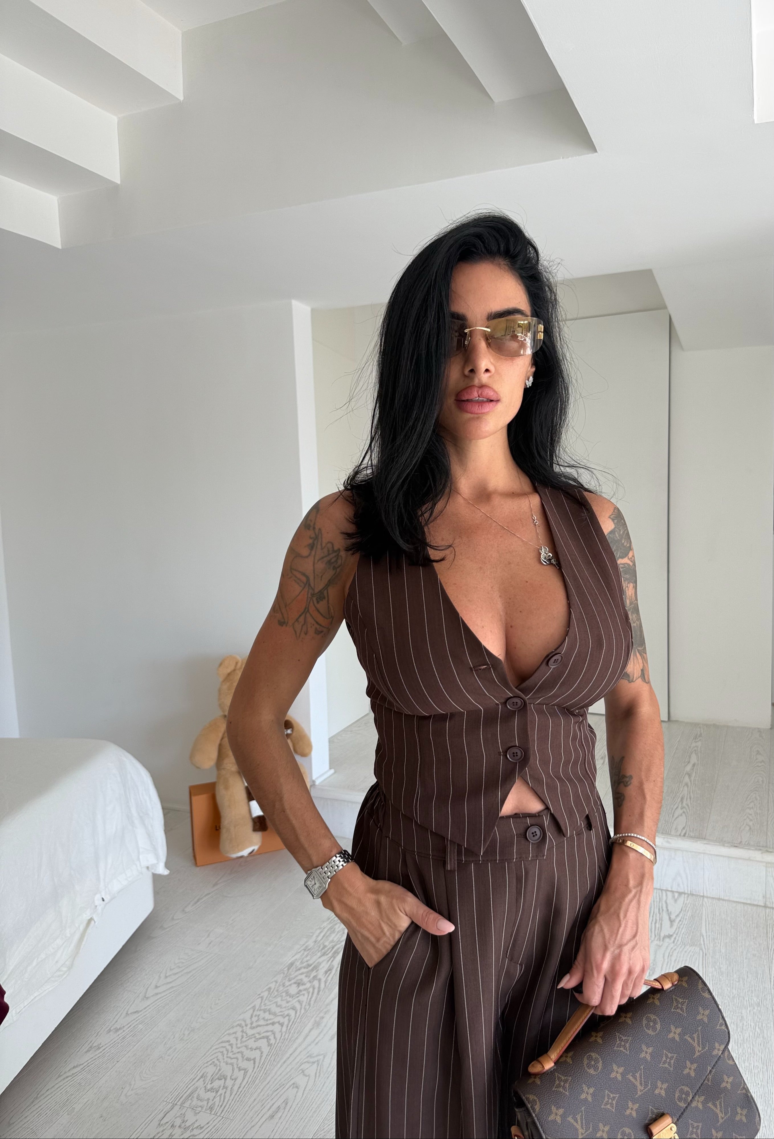 Tailleur gesso Brown