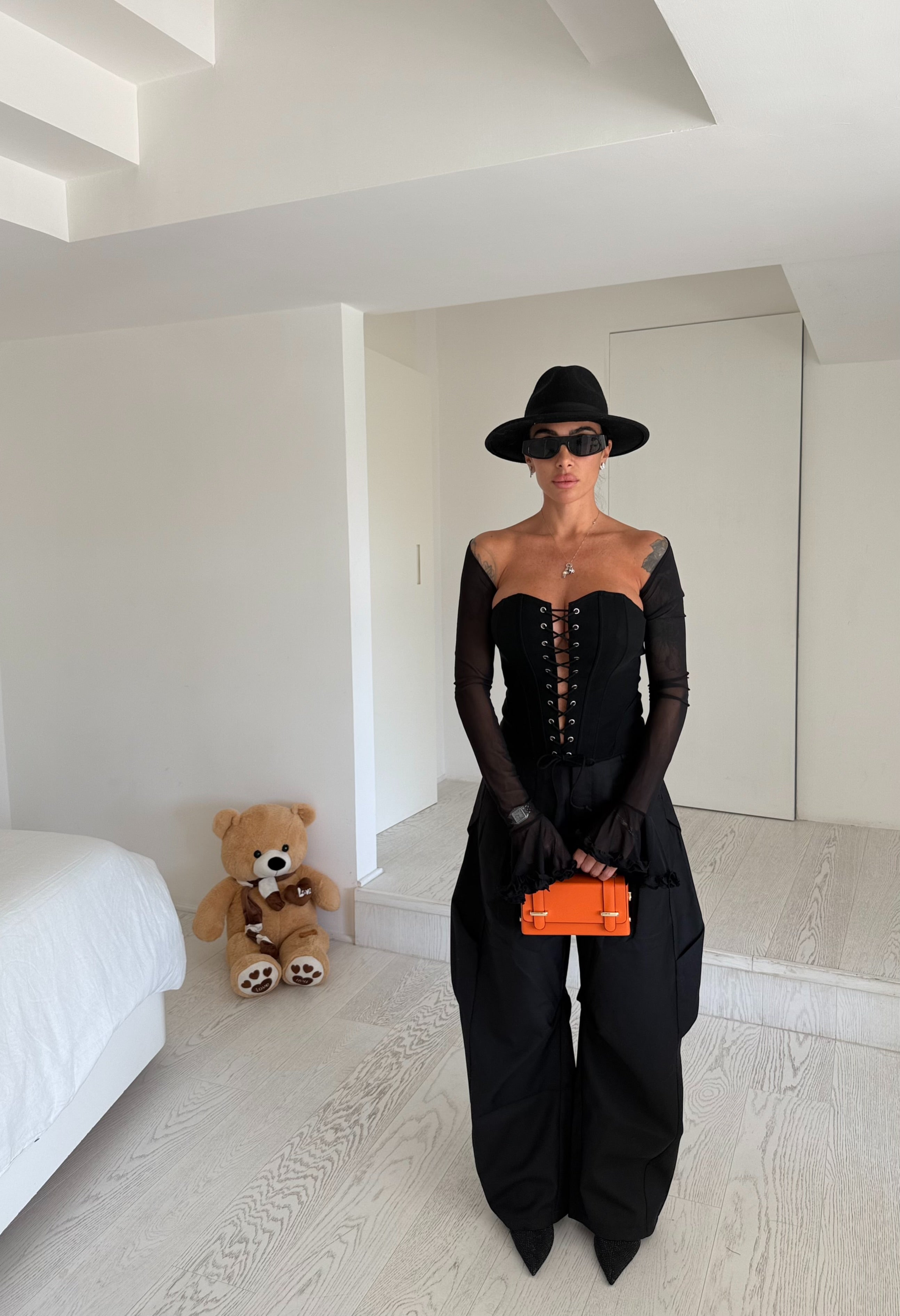 Pantalone baggy black