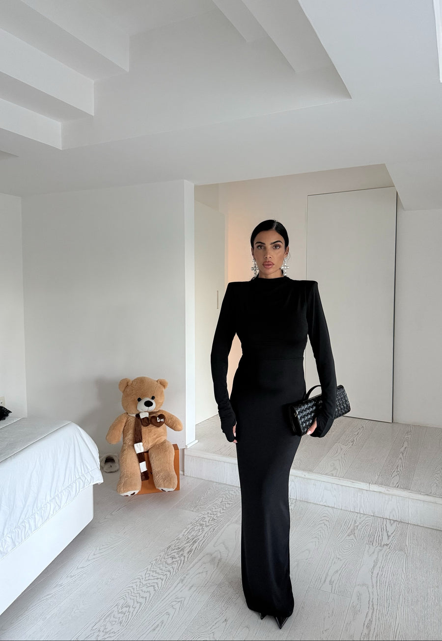 Longdress bustier black