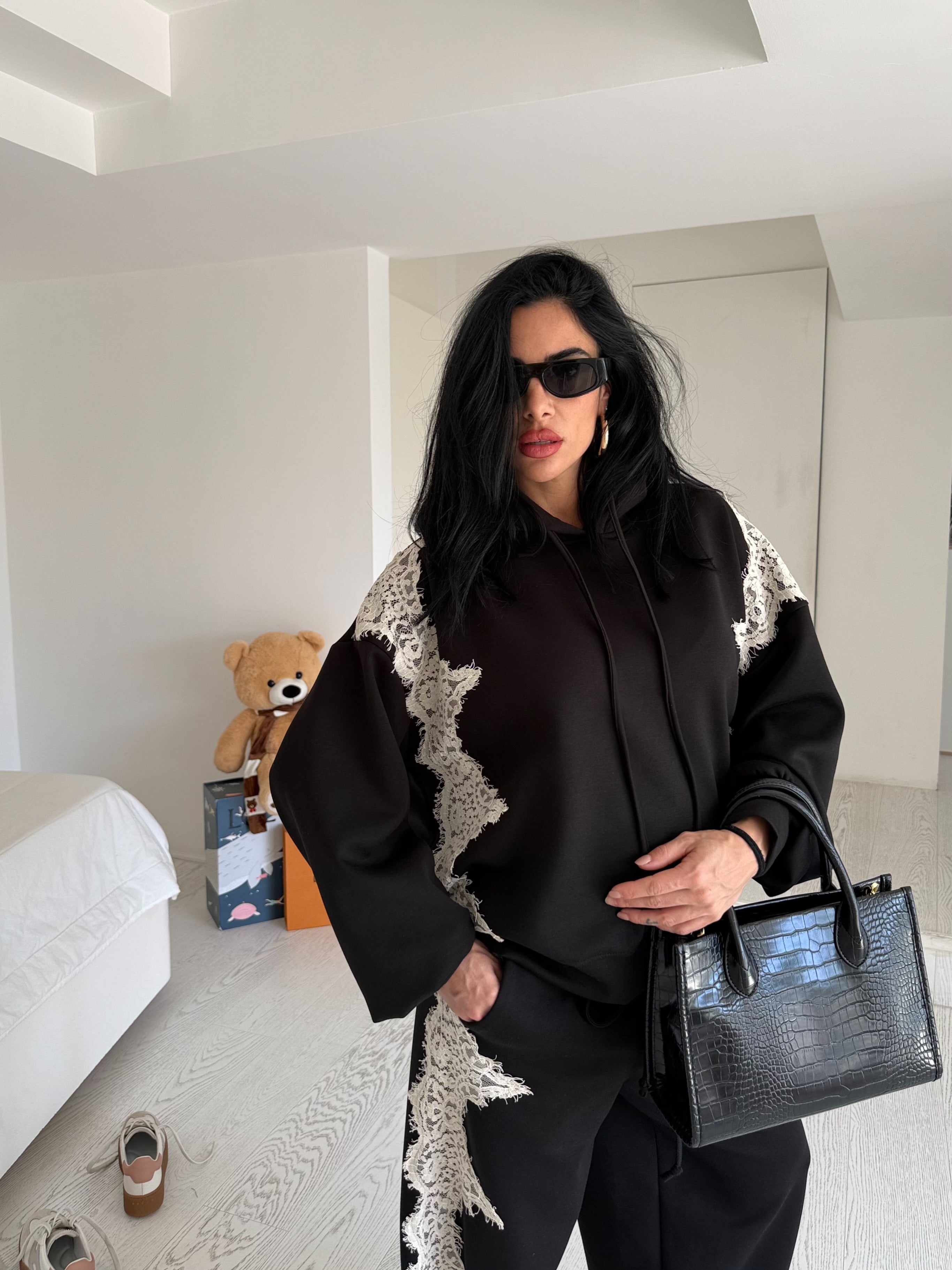 Coord merletto black by lumina