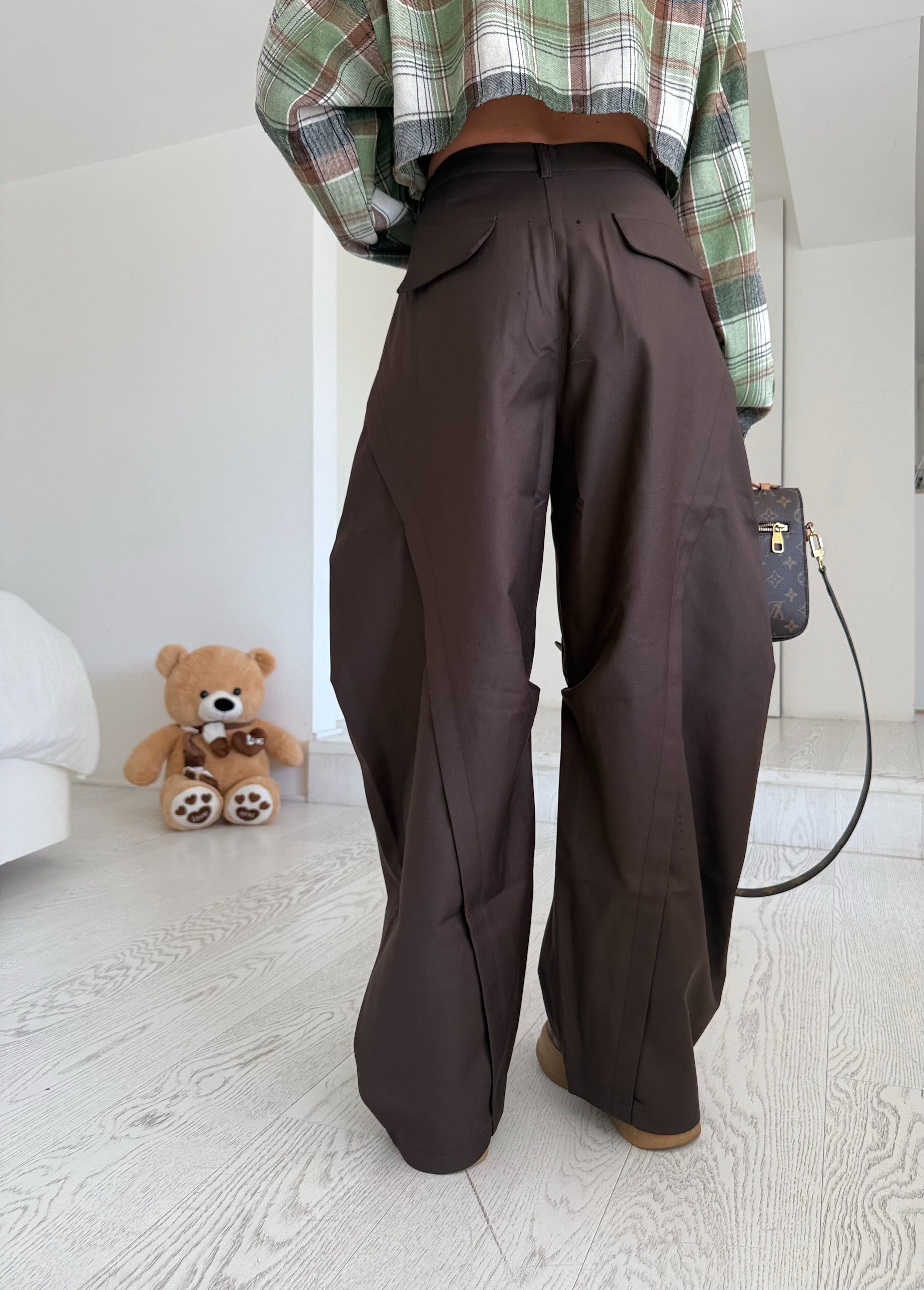 Pantalone baggy Brown