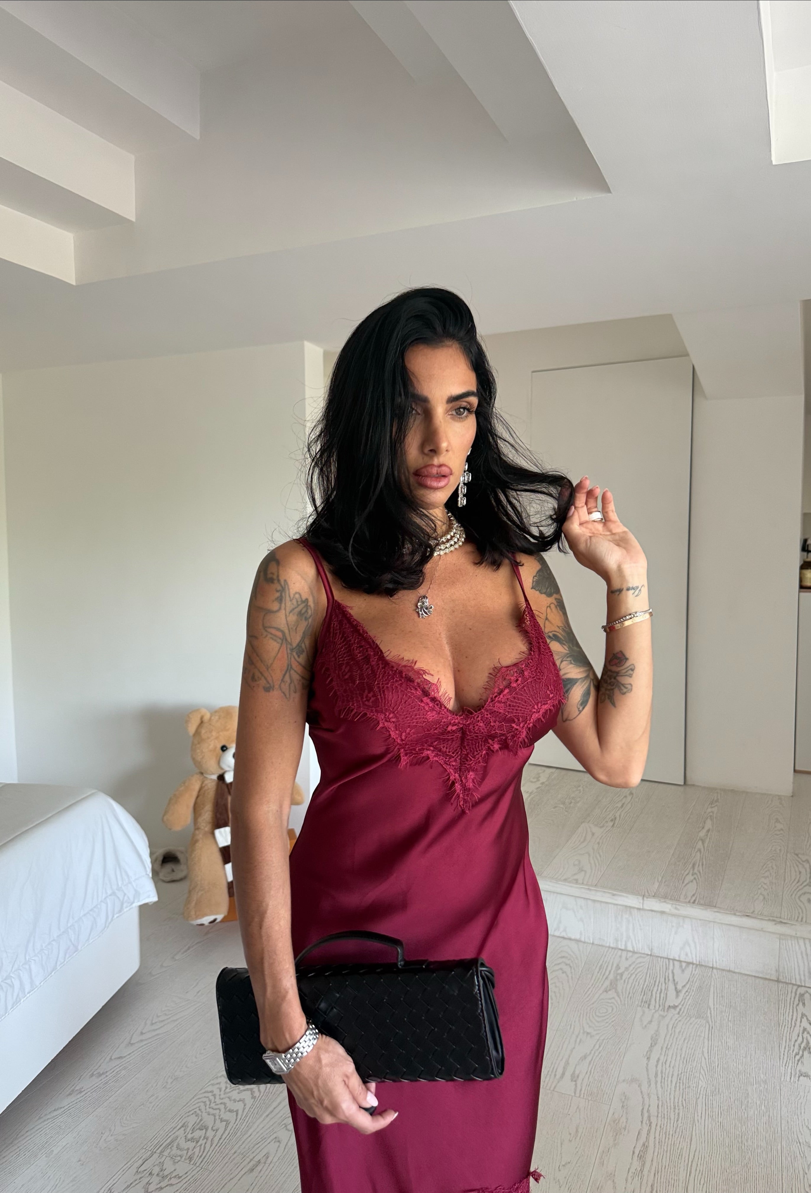 Longdress Magdalina bordeaux