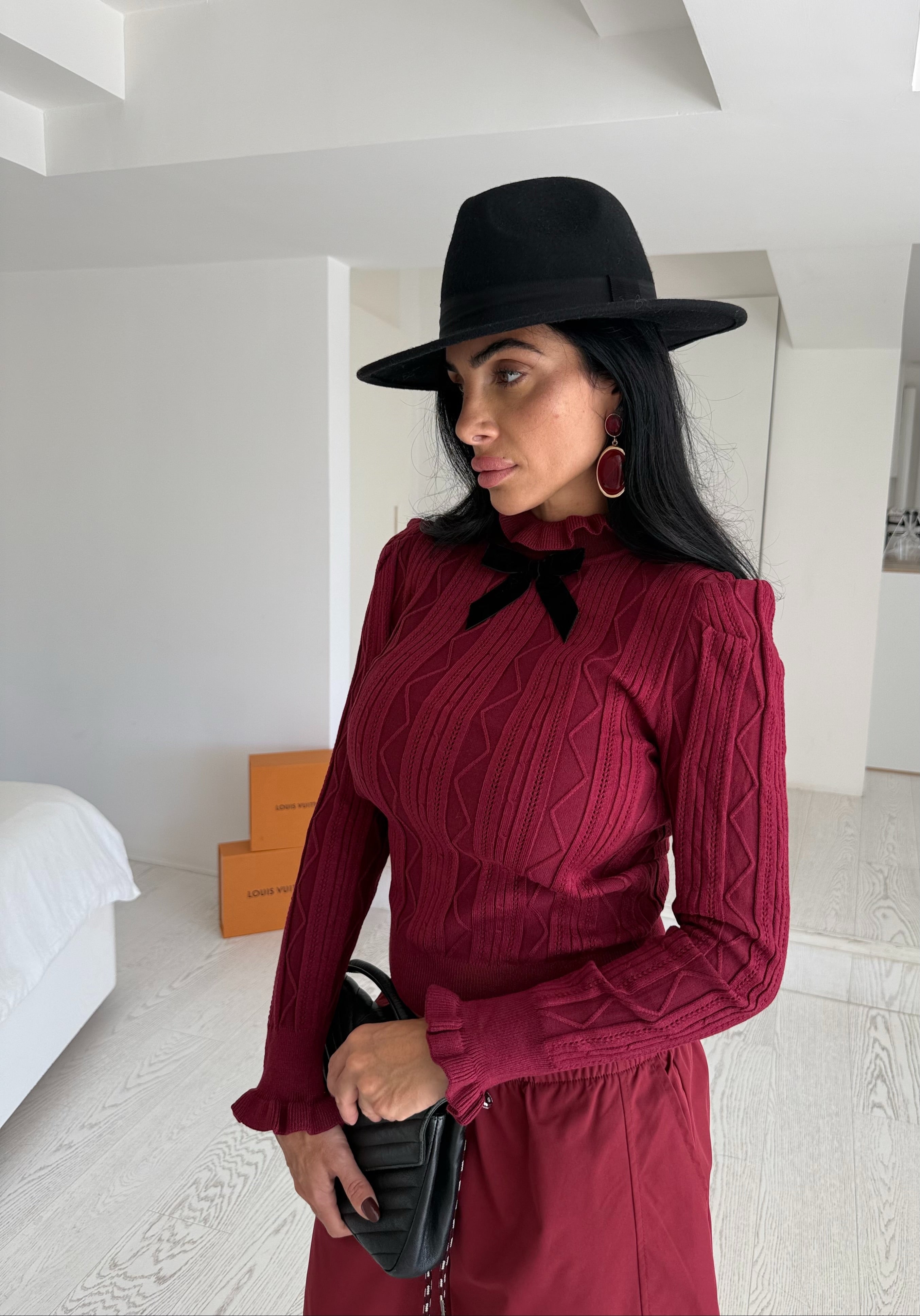 Maglia Trés chic bordeaux