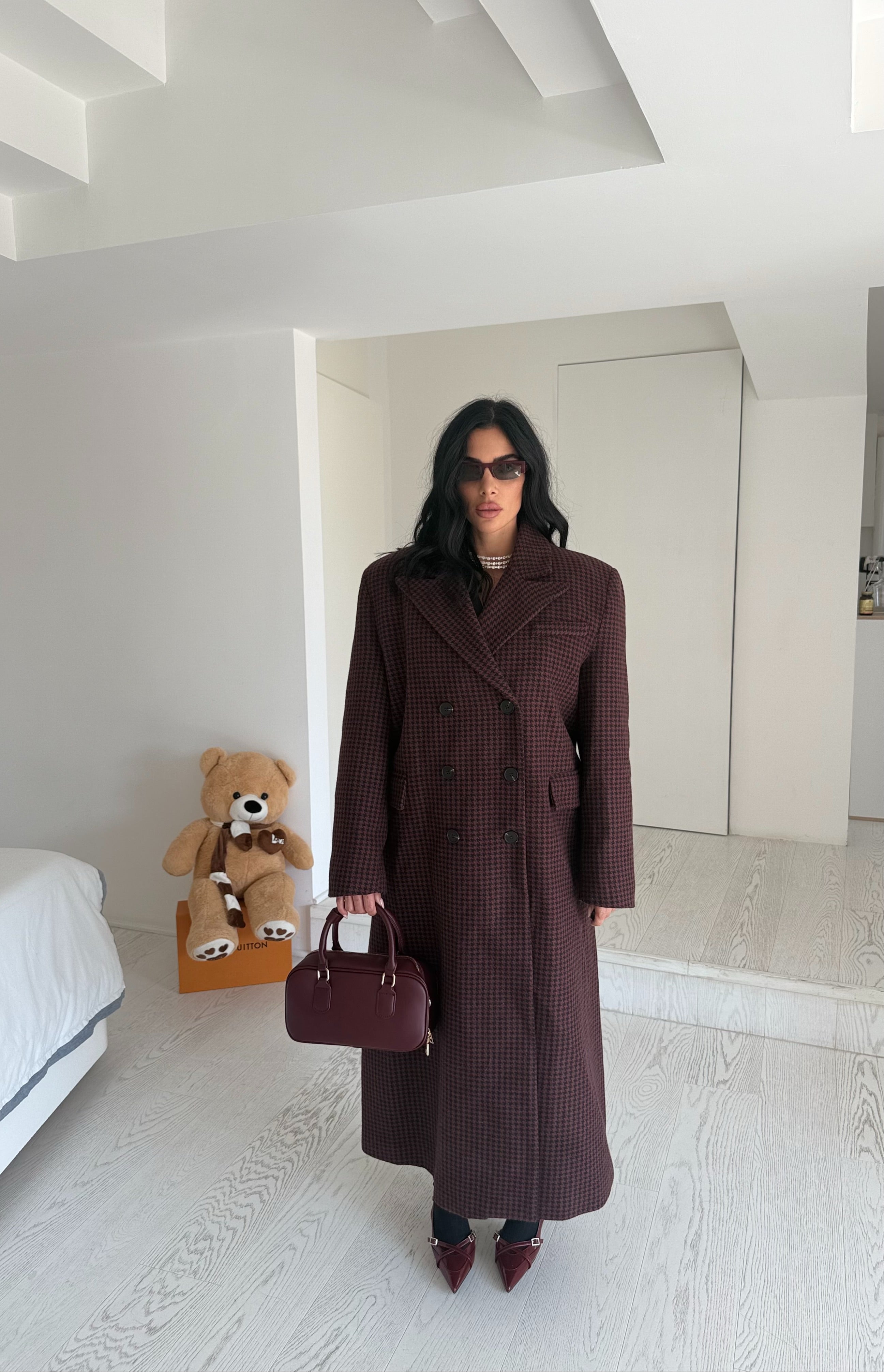 Cappotto Gilda bordeaux lumina