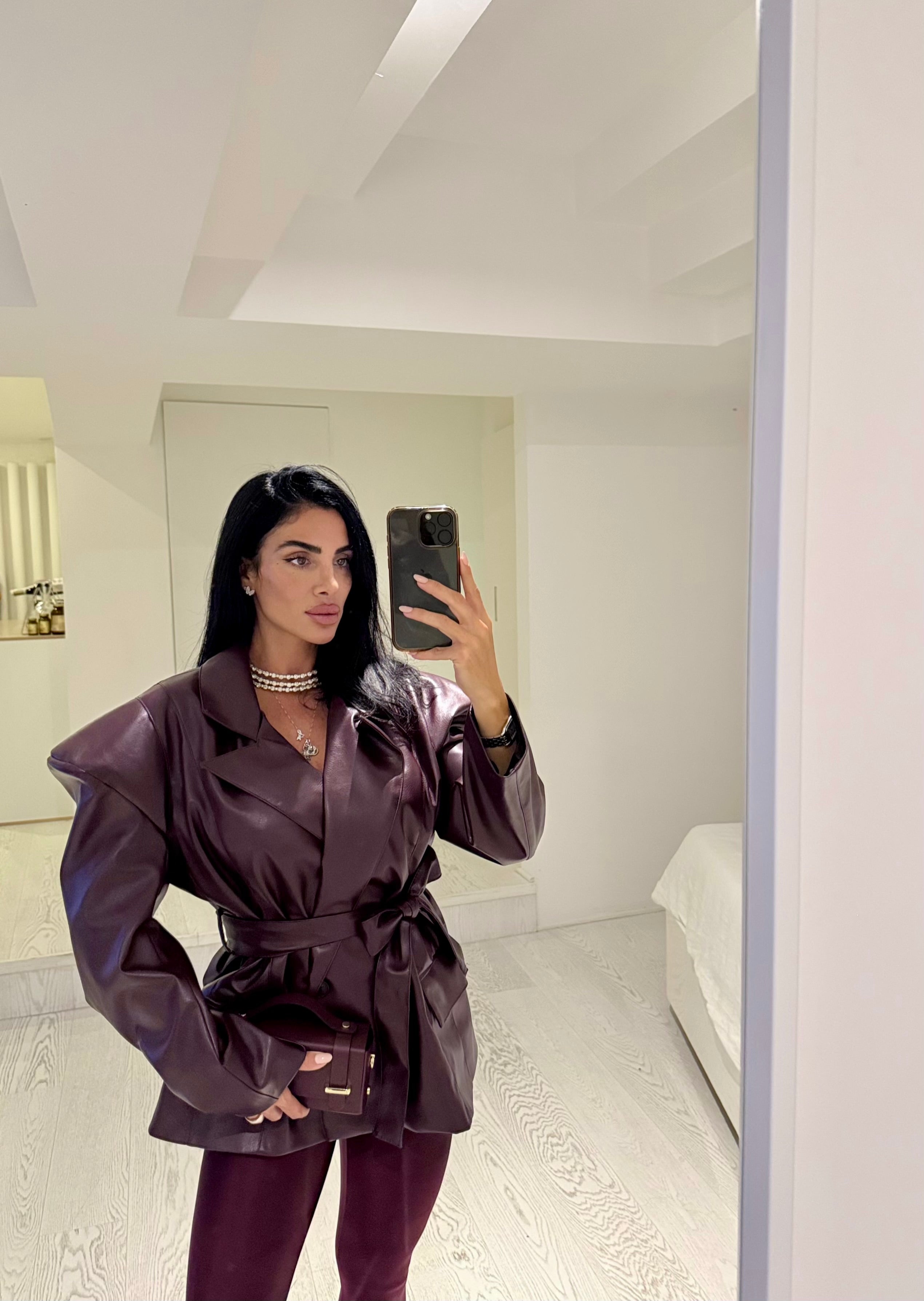 Giacca spaziale bordeaux