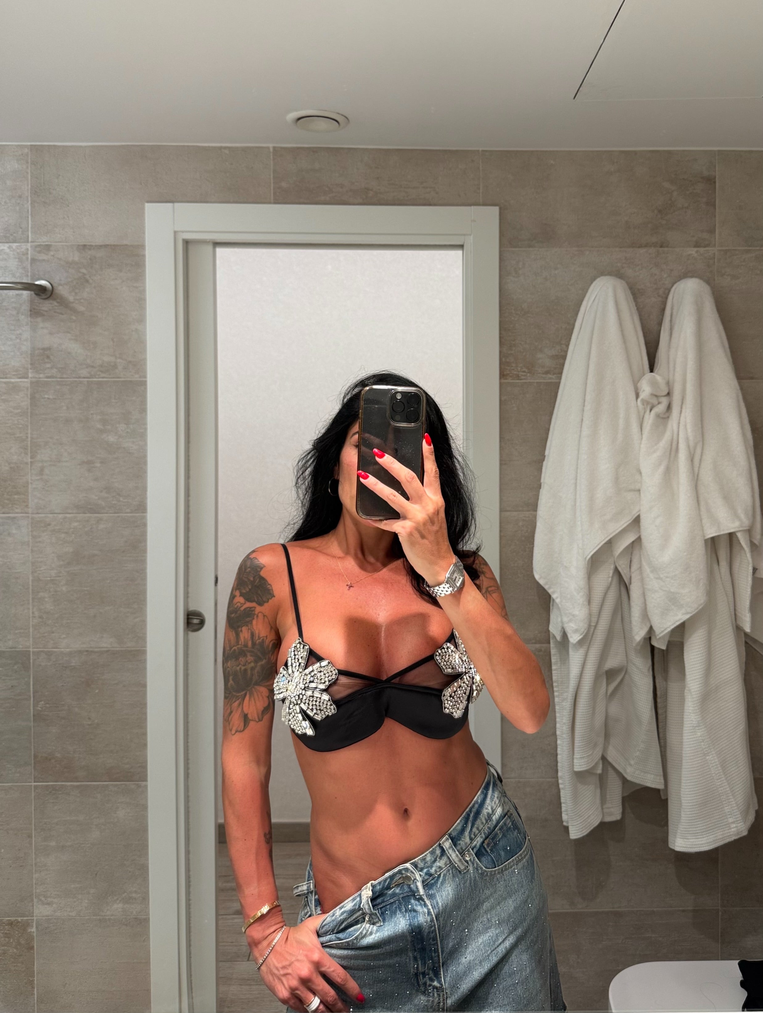 Bralette jewels black