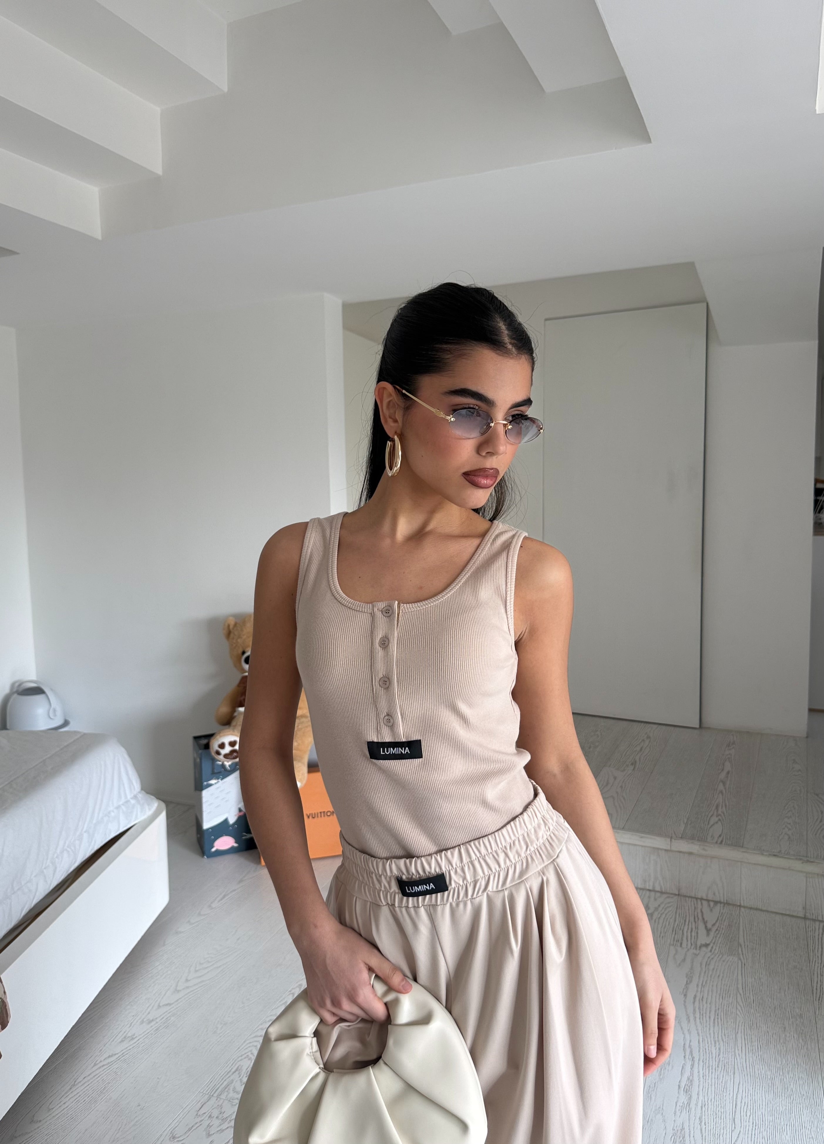 Canotta zoe beige by lumina