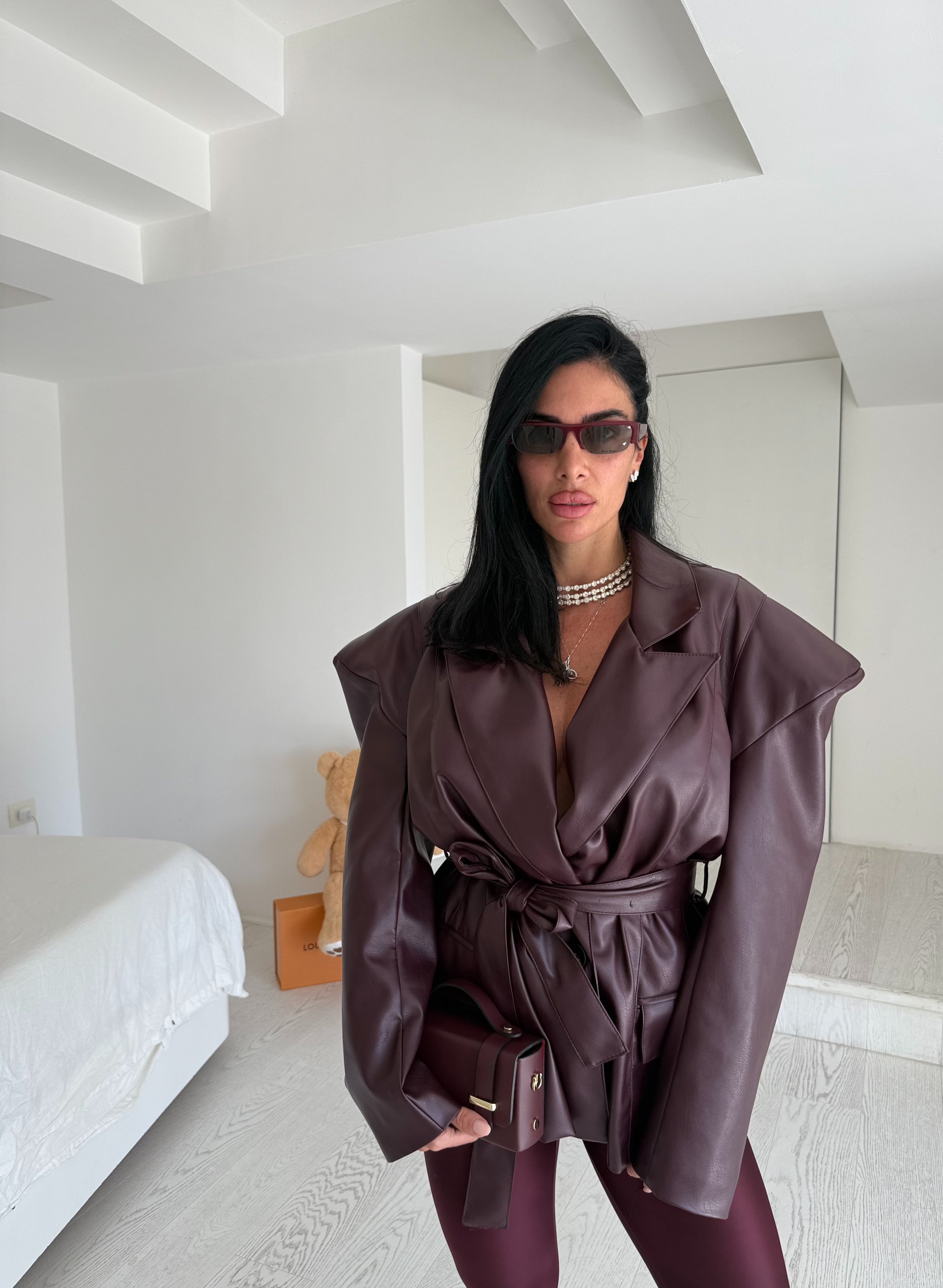 Giacca spaziale bordeaux