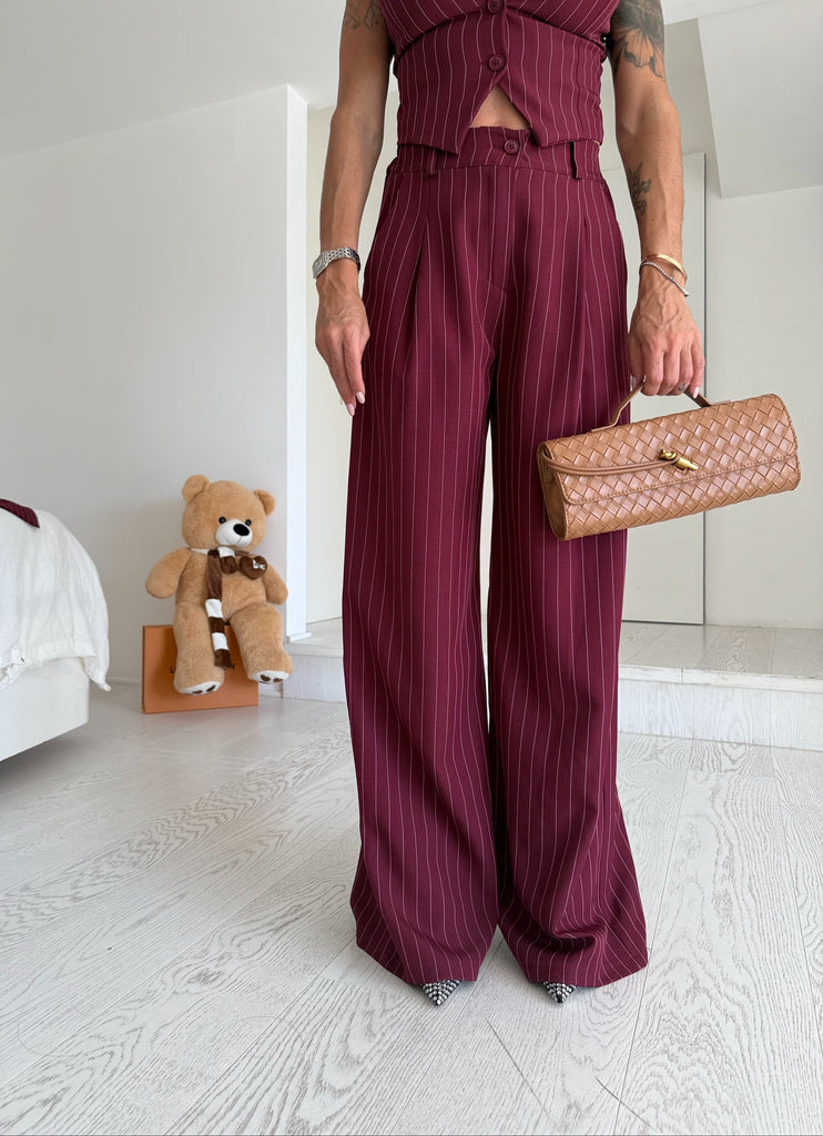 Tailleur gesso bordeaux