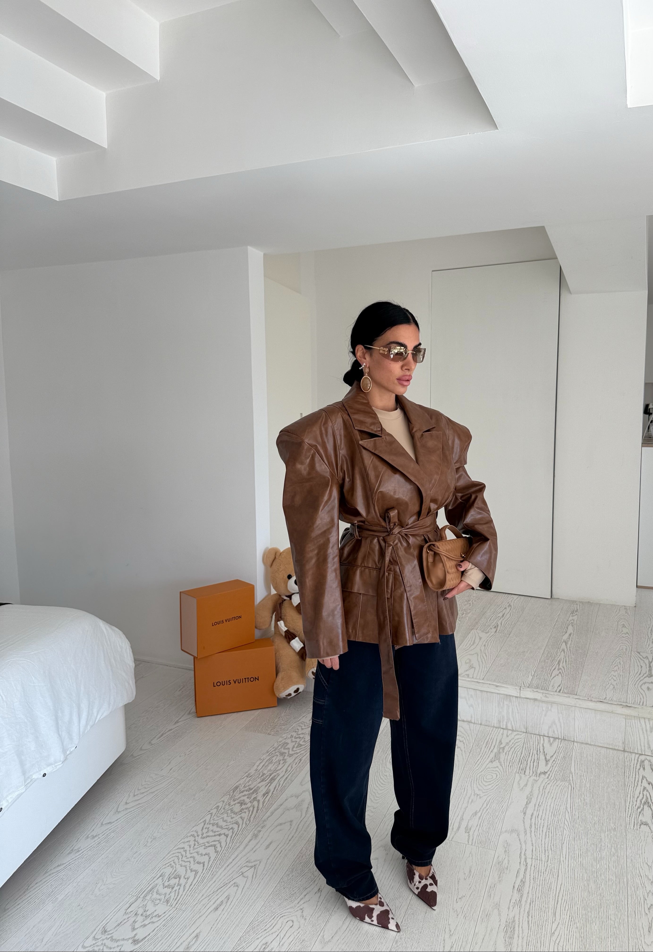 Giacca spaziale cuoio