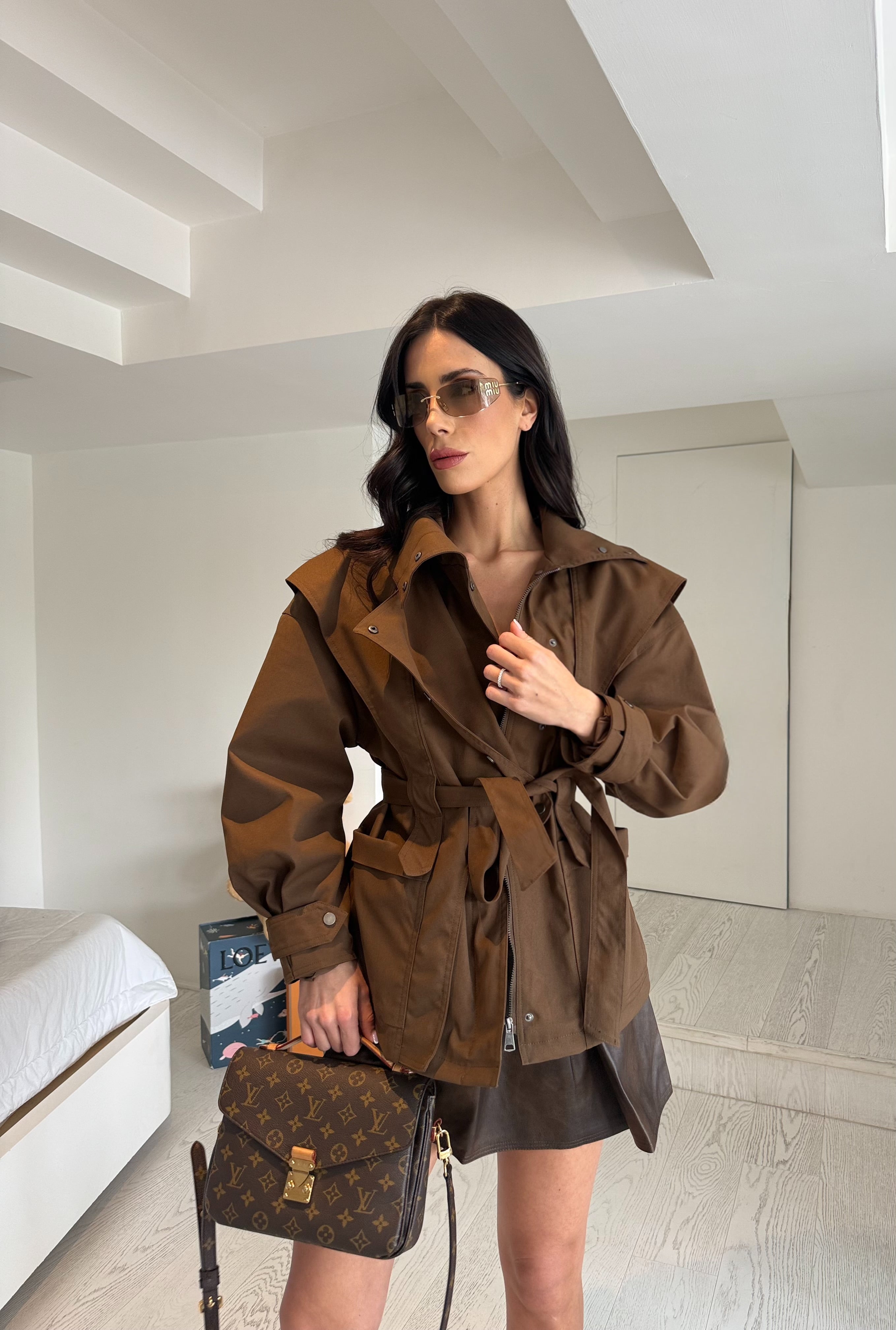 Trench midi nora Brown