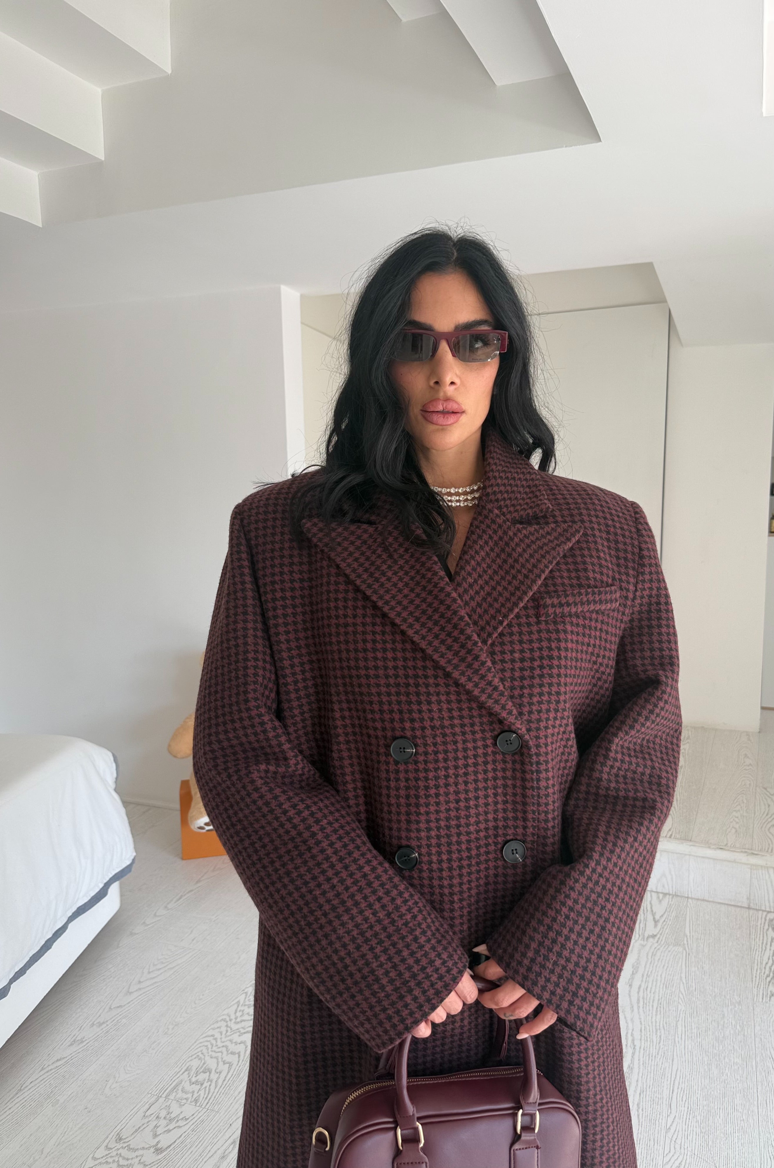 Cappotto Gilda bordeaux lumina