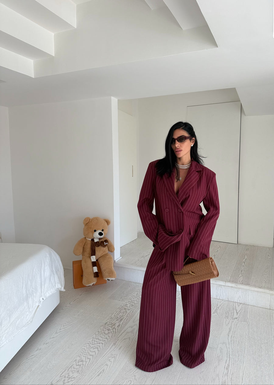 Tailleur gesso bordeaux