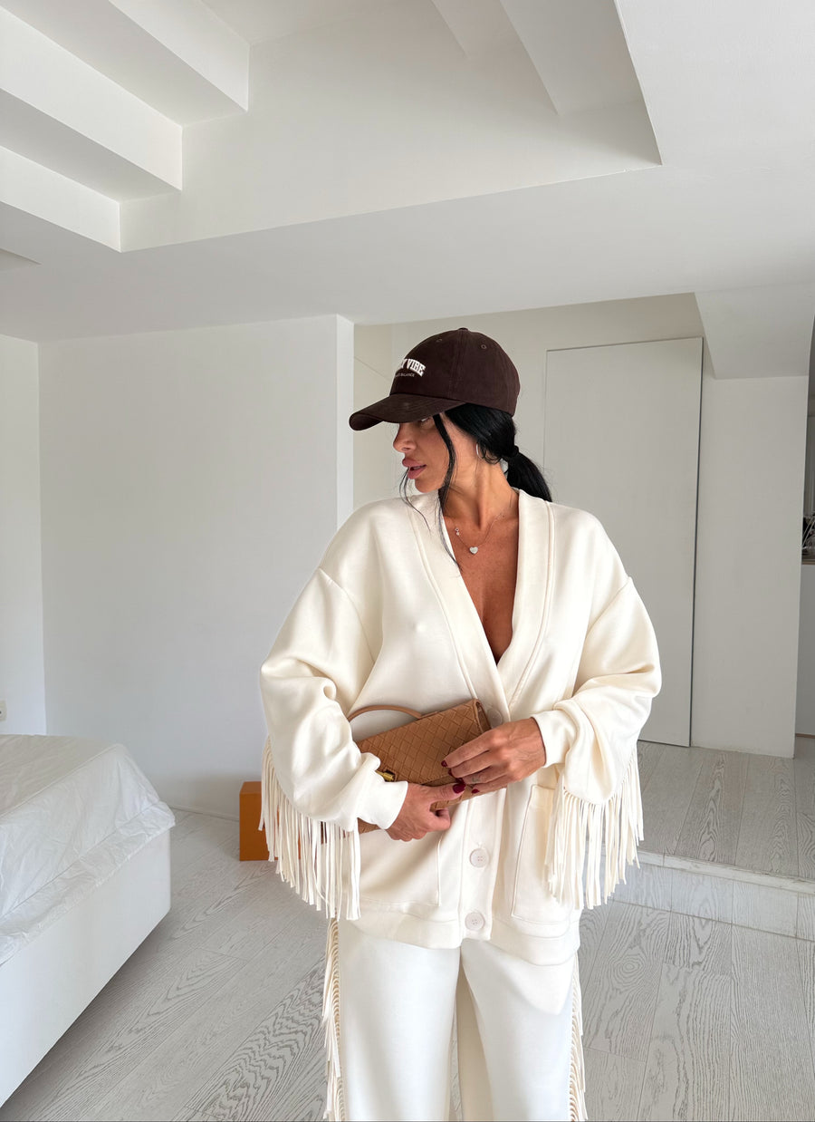Cardigan frange by lumina(2colori)