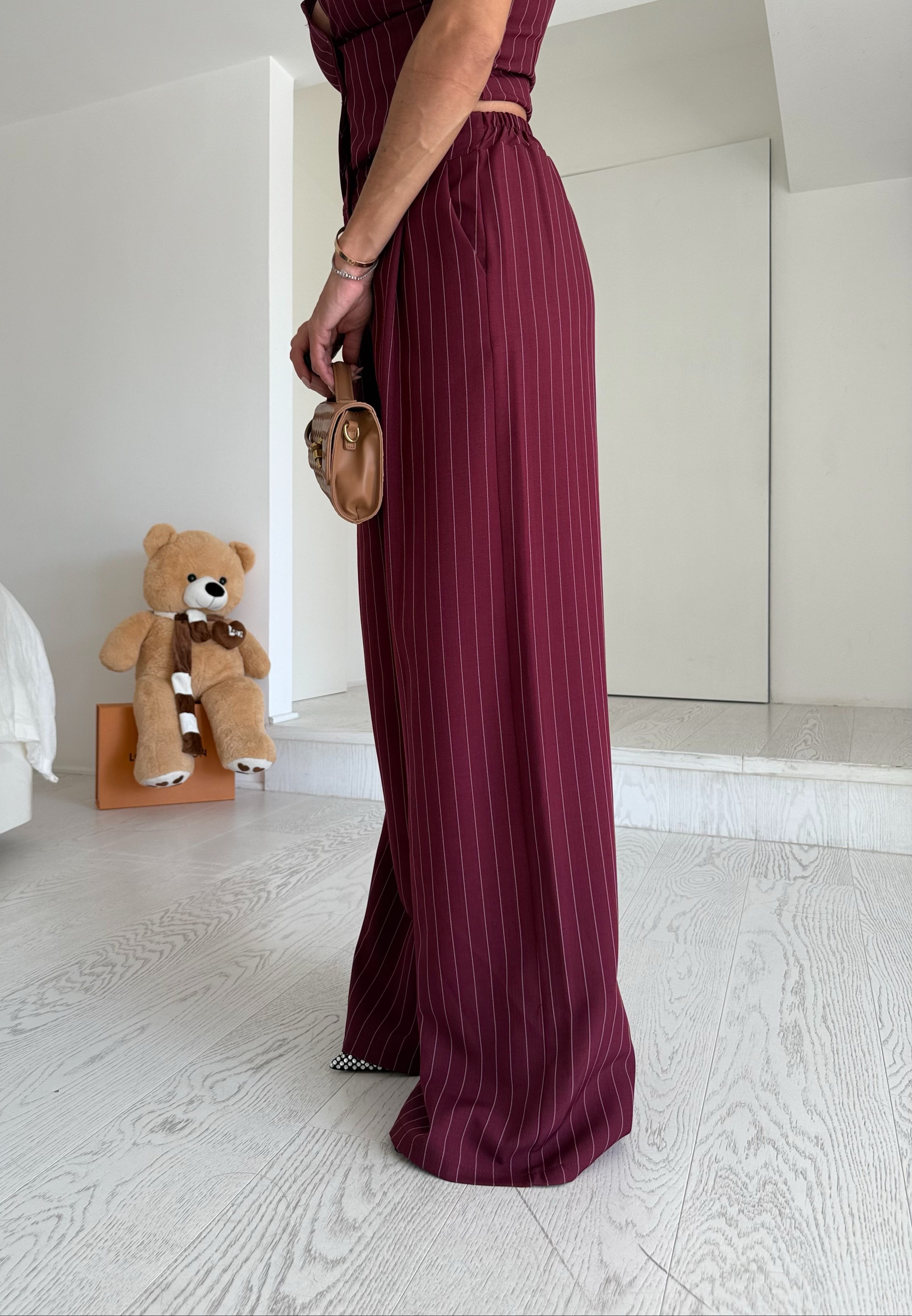 Tailleur gesso bordeaux