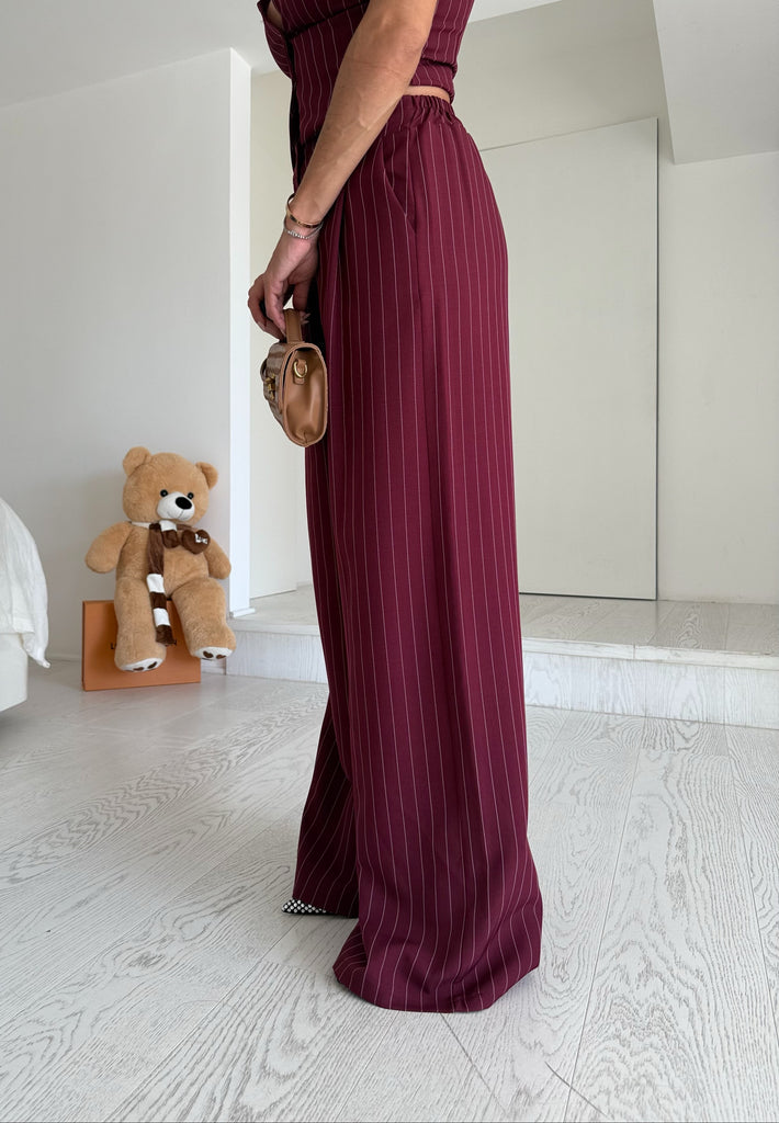 Tailleur gesso bordeaux